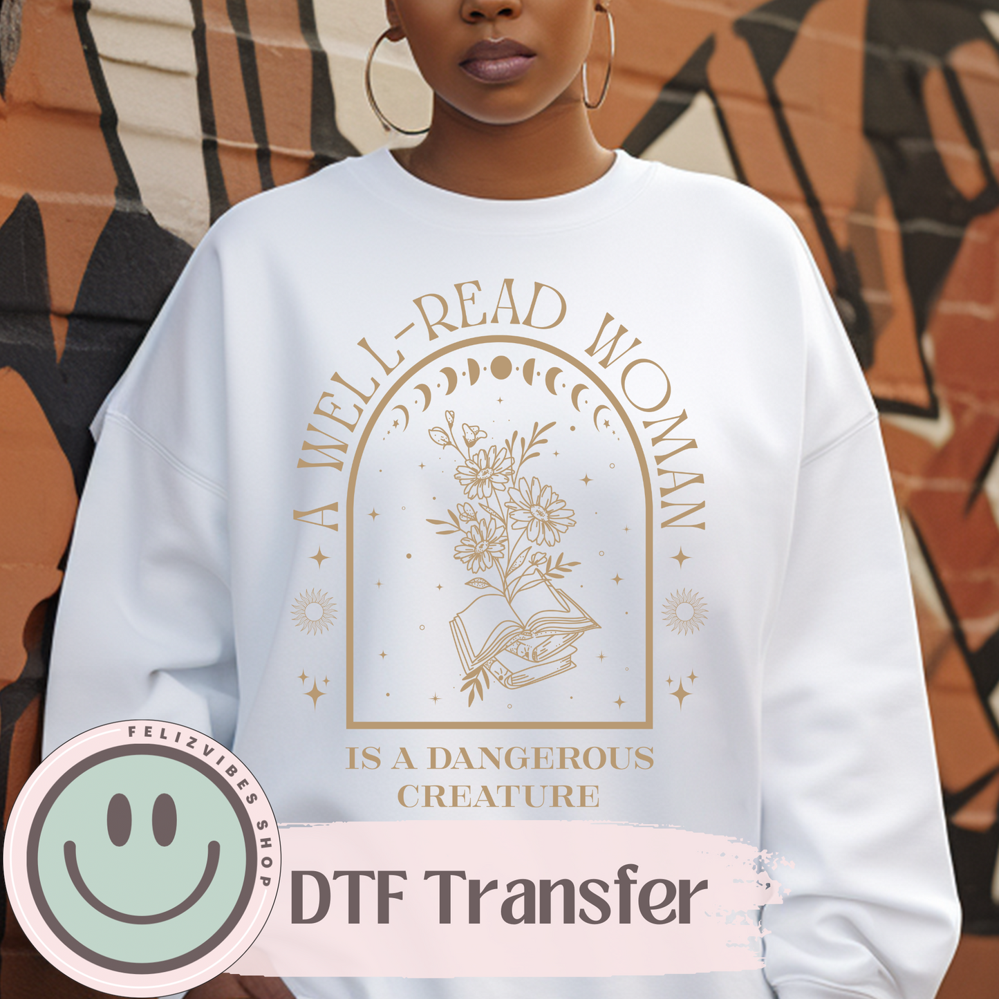 Well Read Woman DTF Print