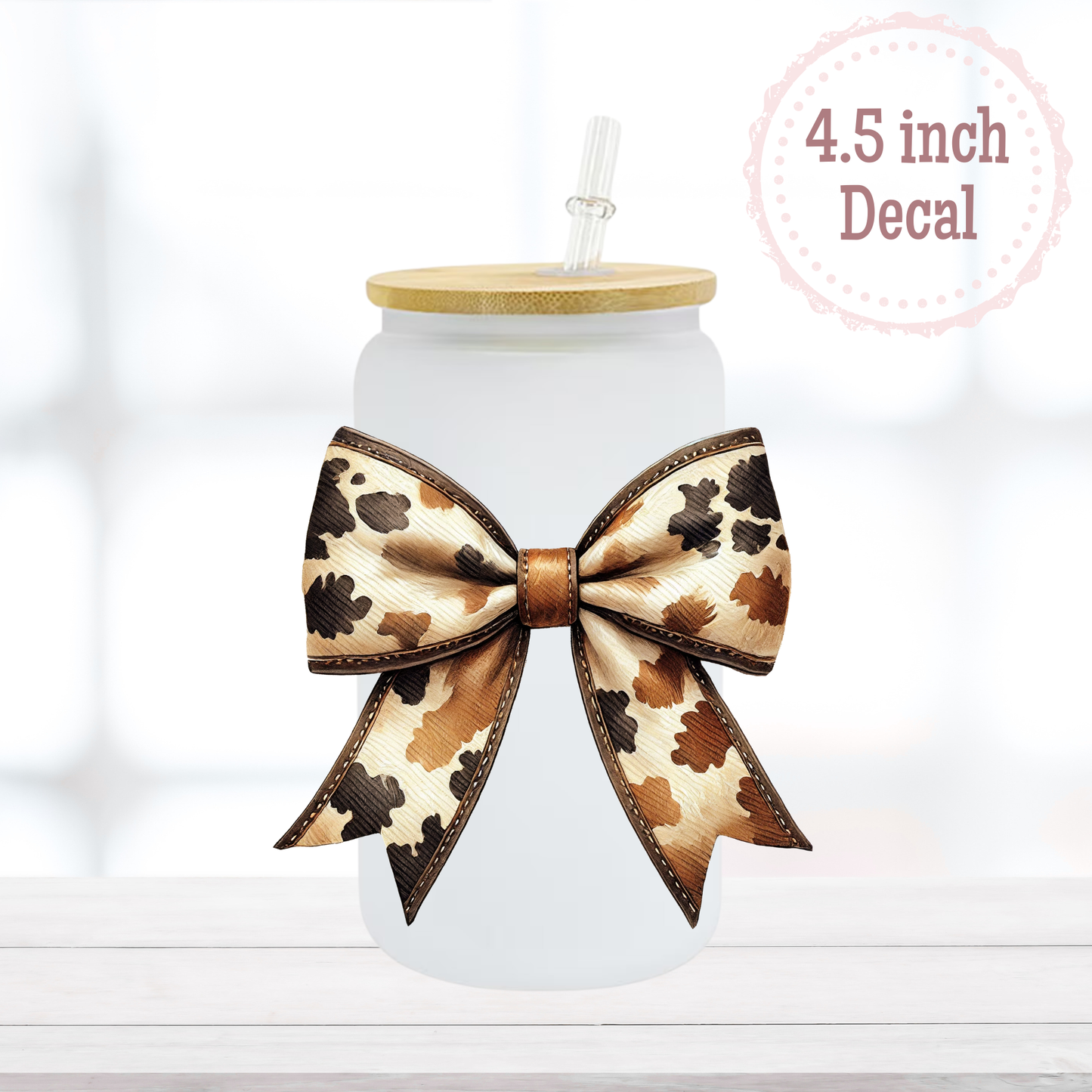 Cow Bow UVDTF Decal