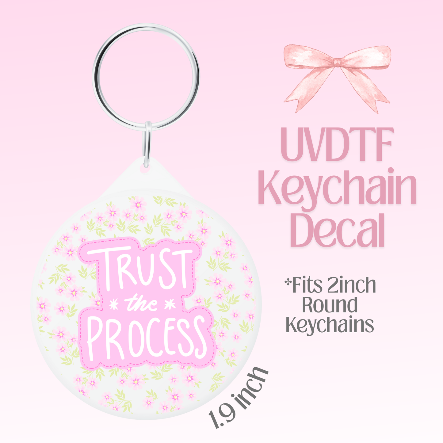 Trust the Process Round Keychain Decal