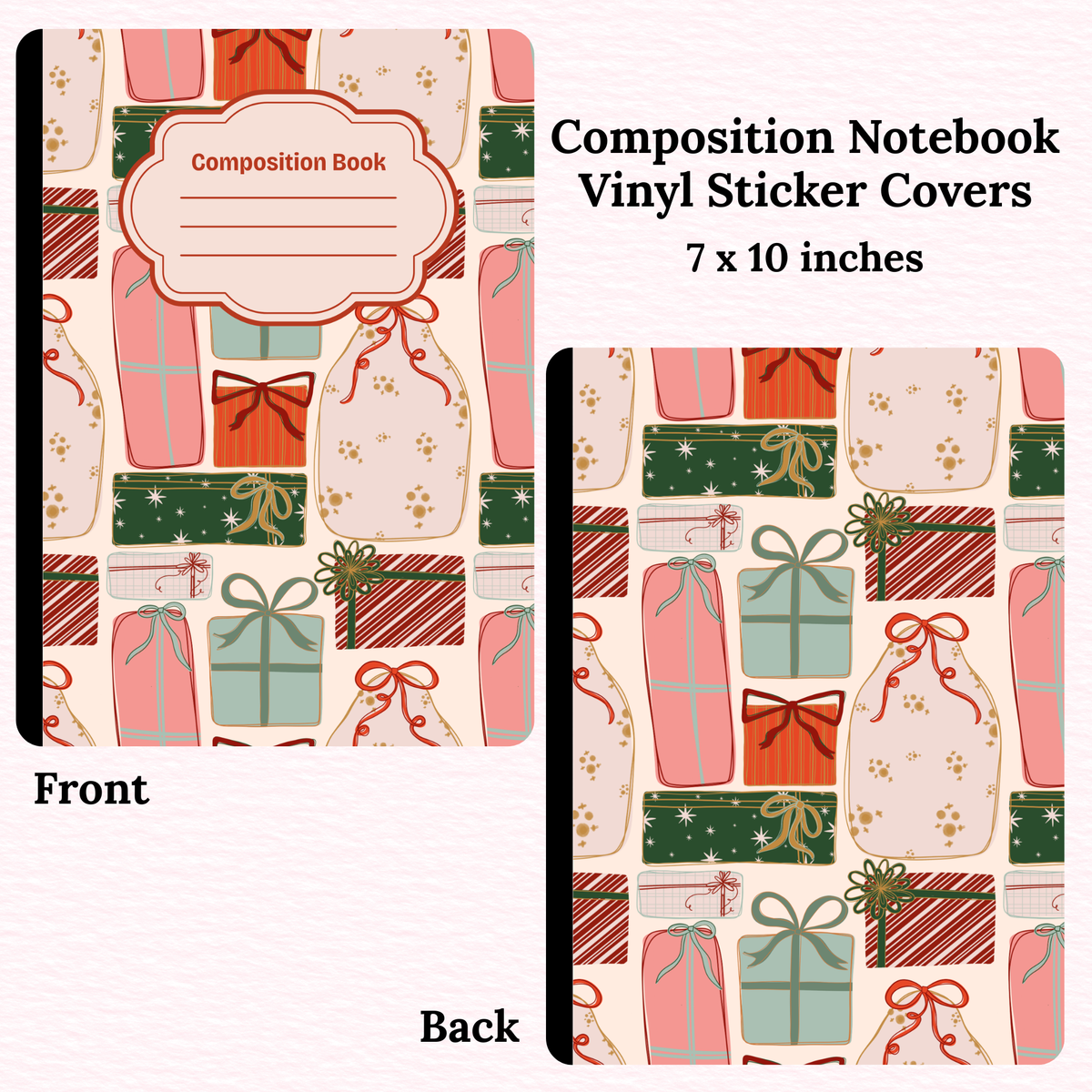 Christmas Gifts Composition Notebook Vinyl Cover