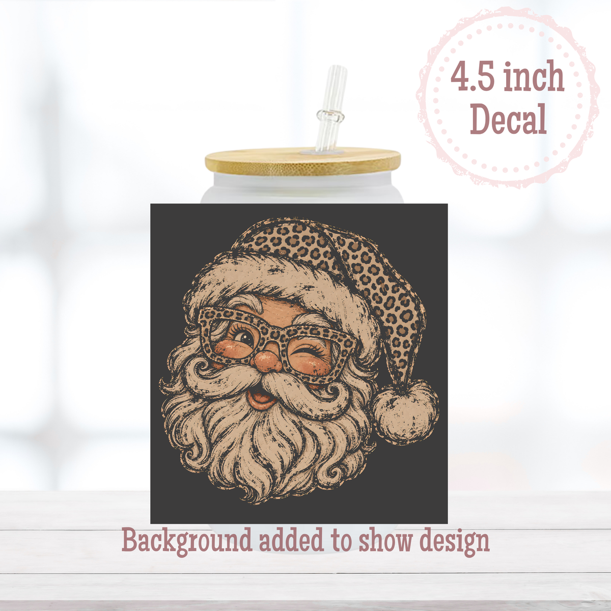 Animal Print Santa UVDTF Decal