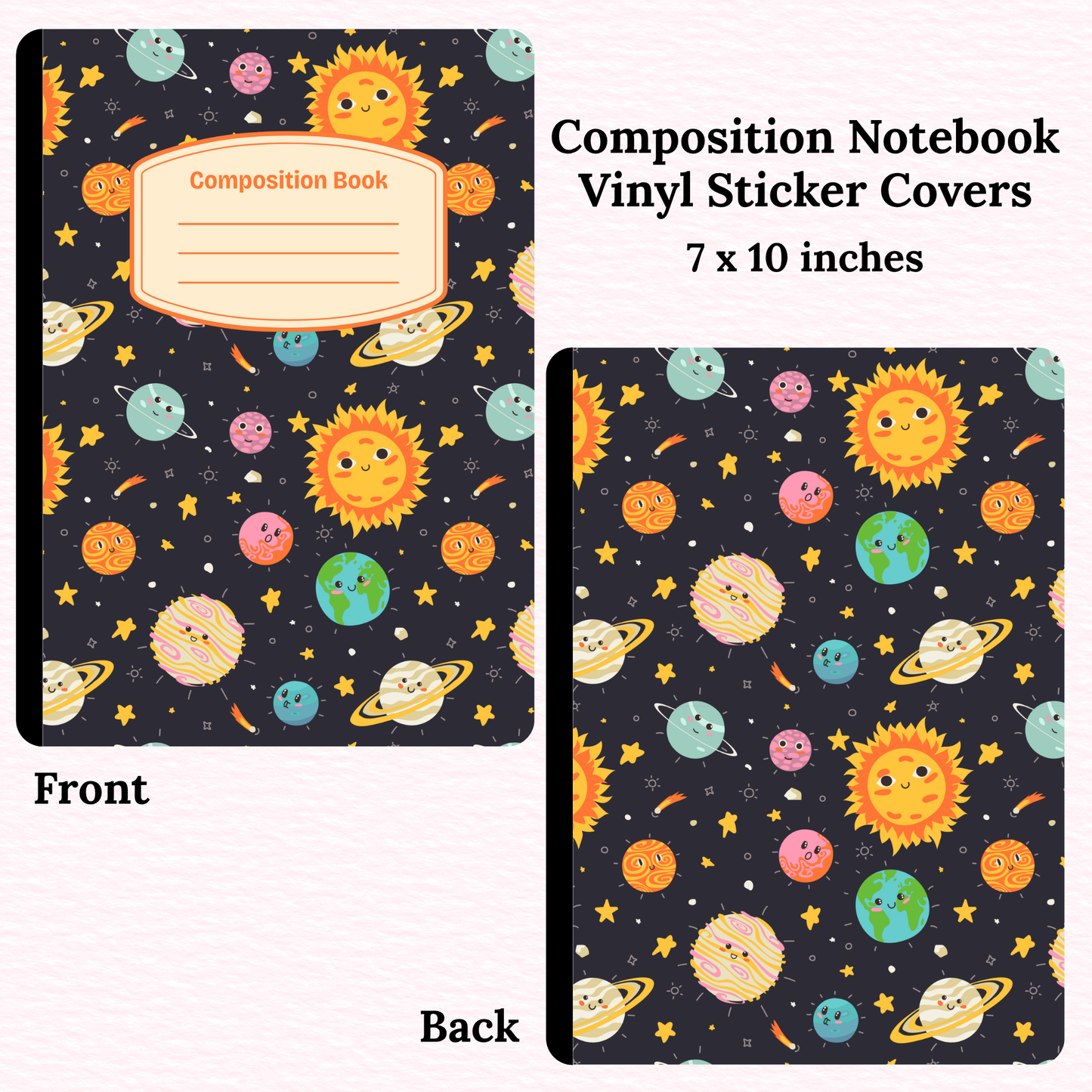 Space Composition Notebook Vinyl Cover