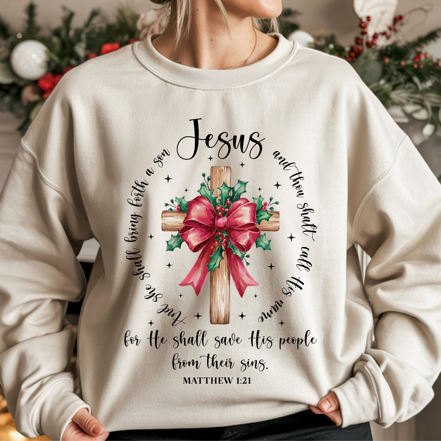 Jesus Cross Bow DTF Print