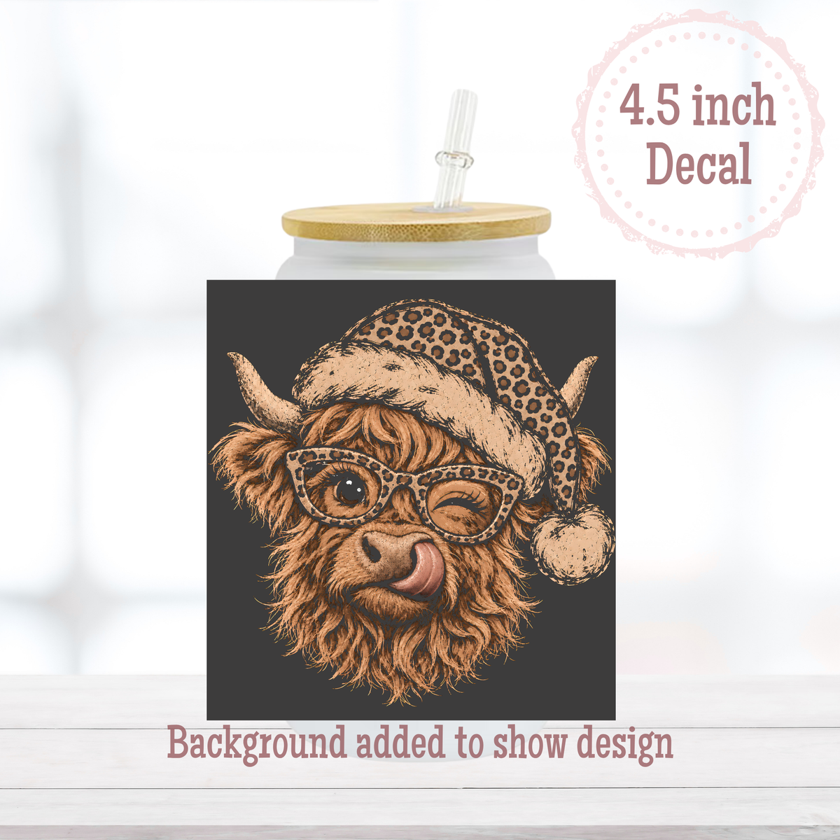 Animal Print Cow UVDTF Decal
