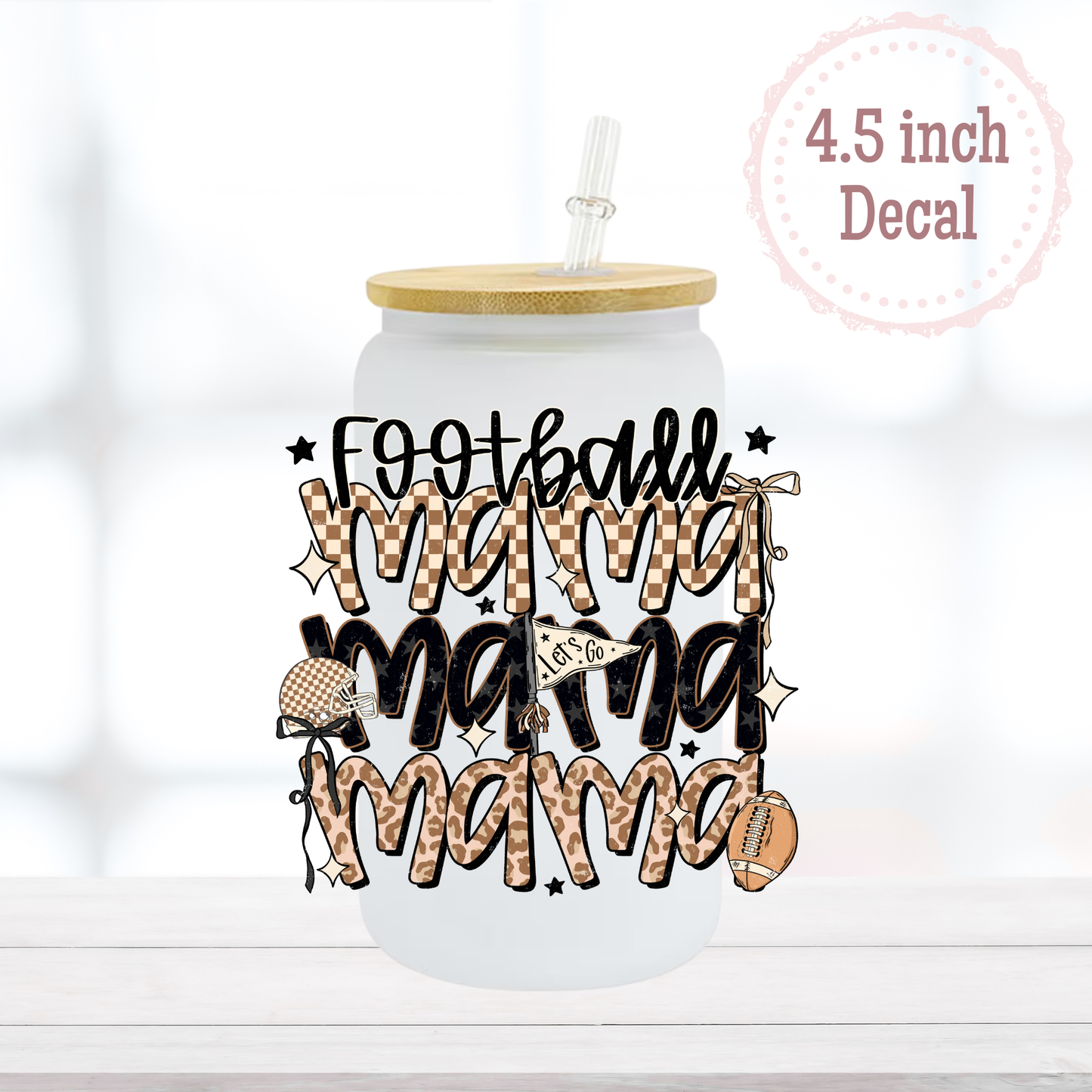 Football Mama UVDTF Decal