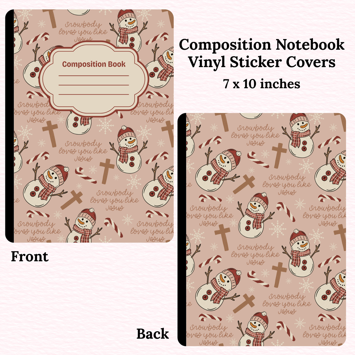 Snowbody Loves me Like Jesus Composition Notebook Vinyl Cover