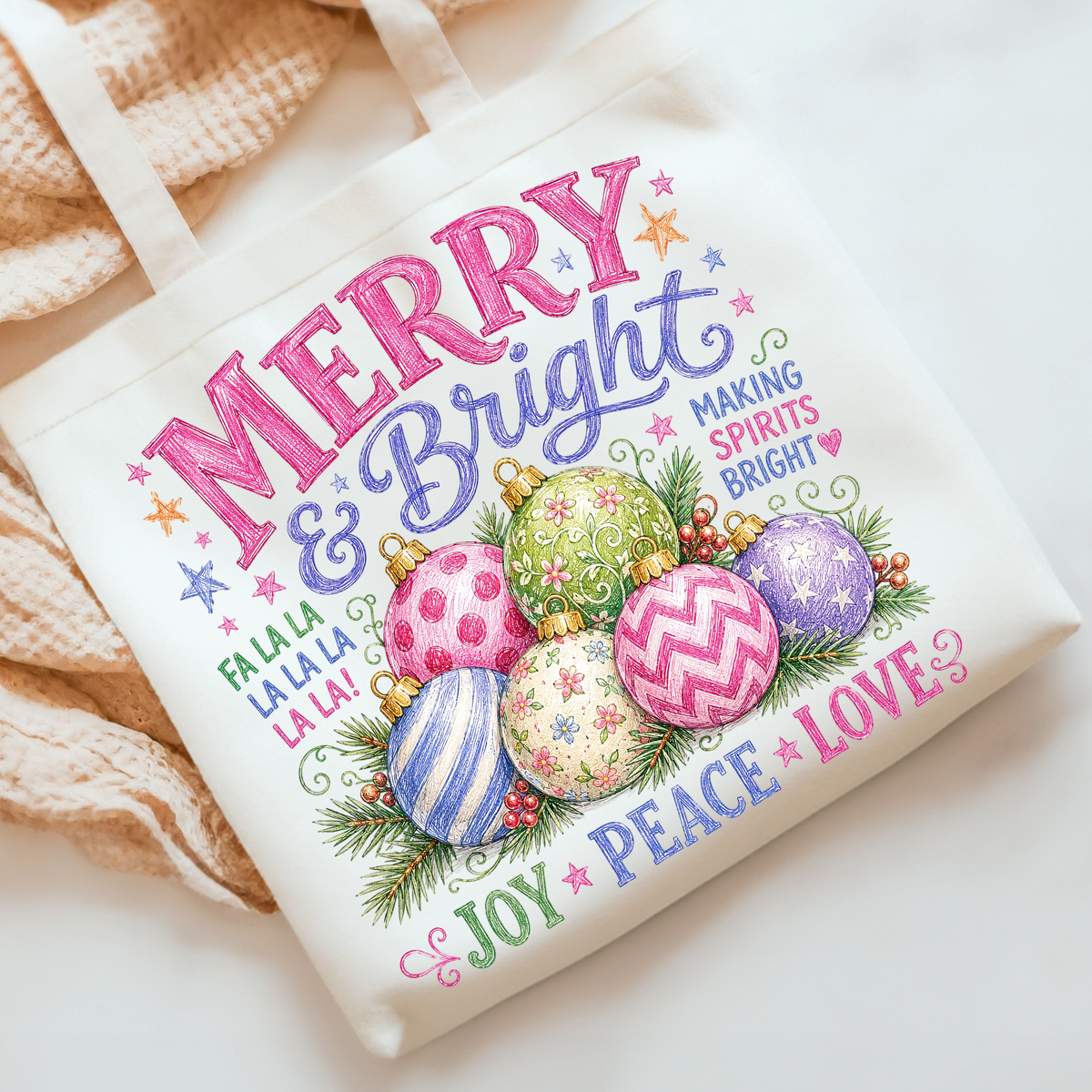 Merry & Bright DTF Print