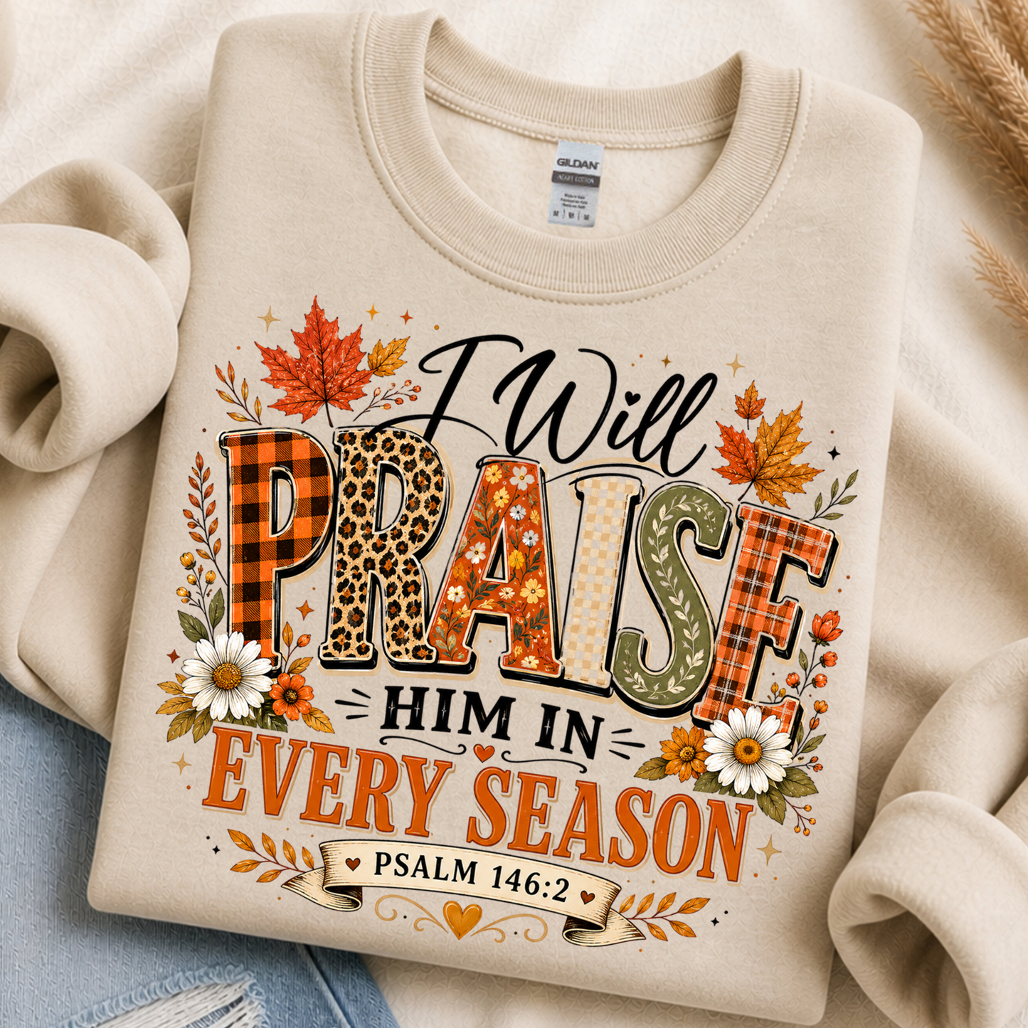 Praise Him DTF Print