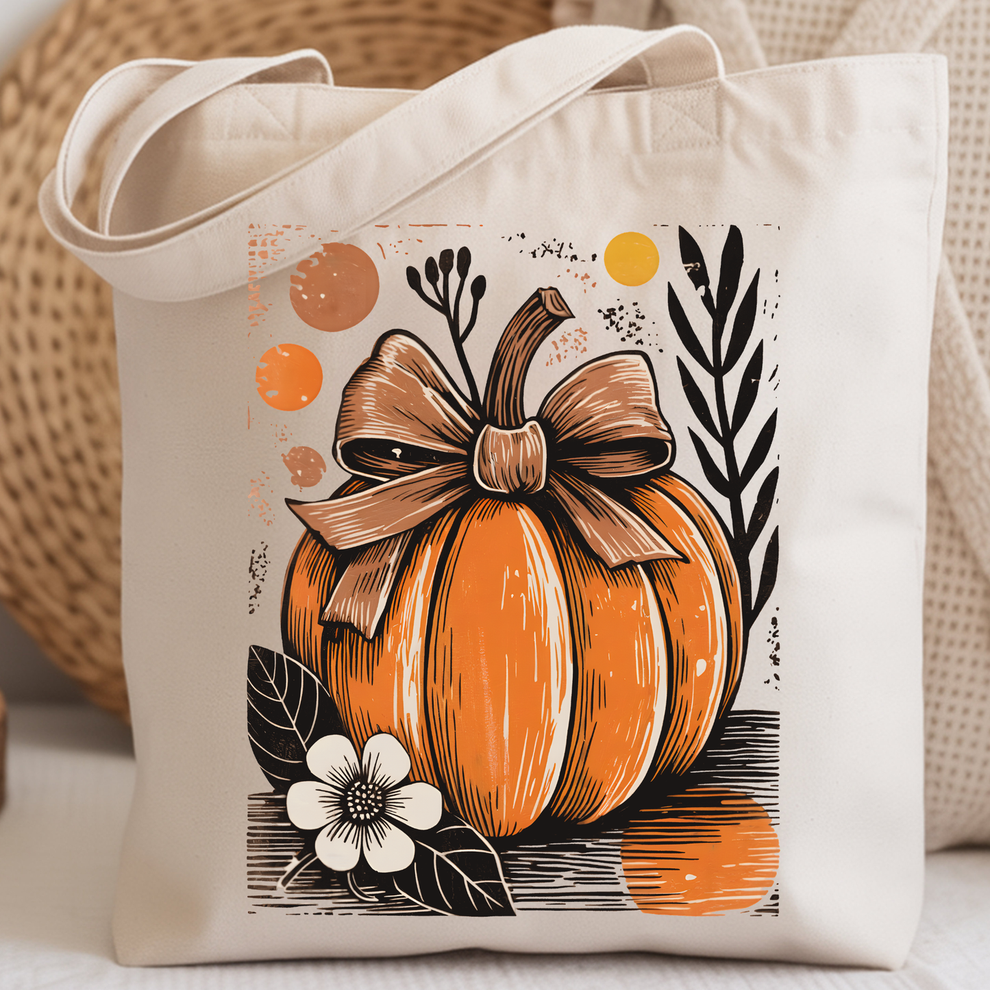 Boho Pumpkin DTF Print