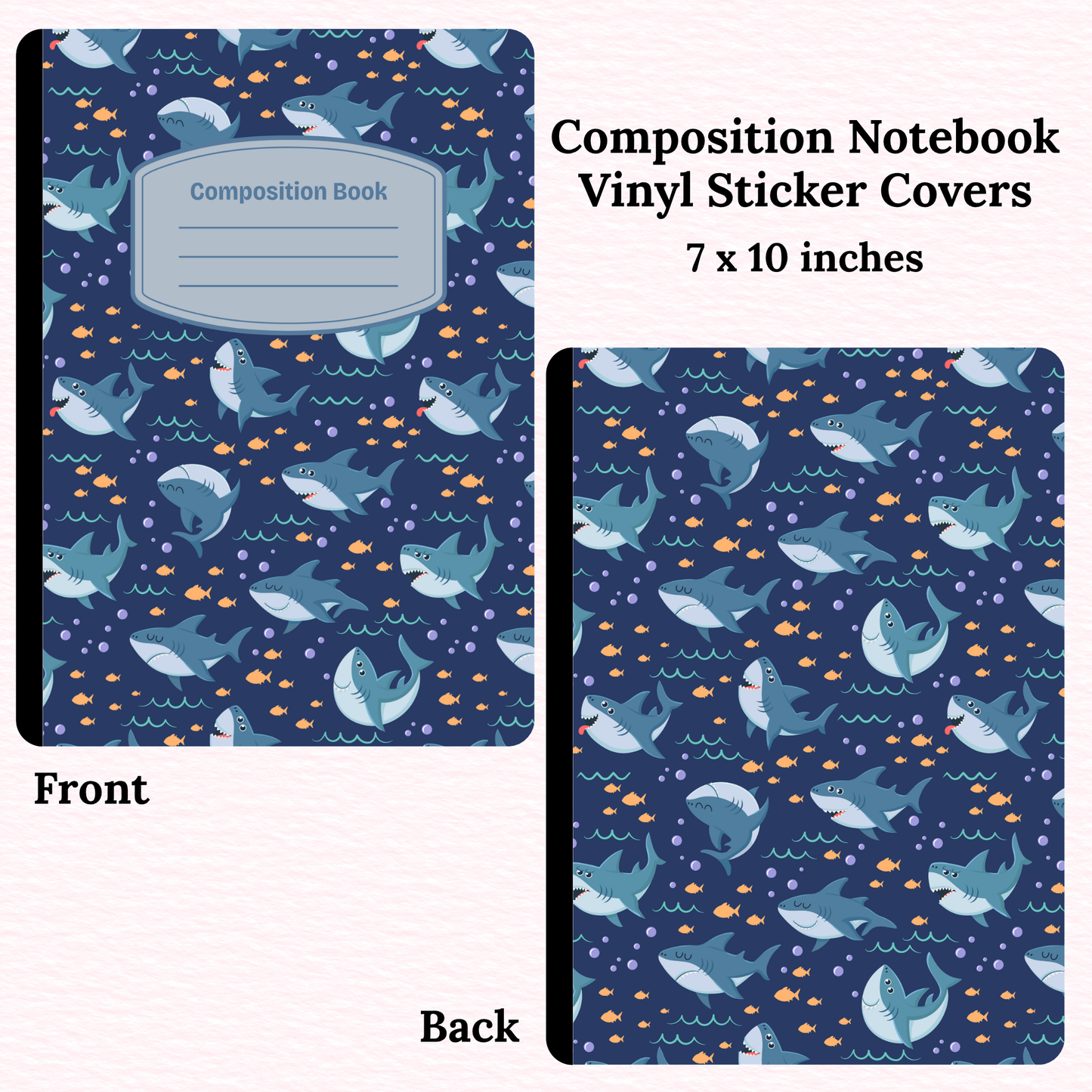 Sharks Composition Notebook Vinyl Cover