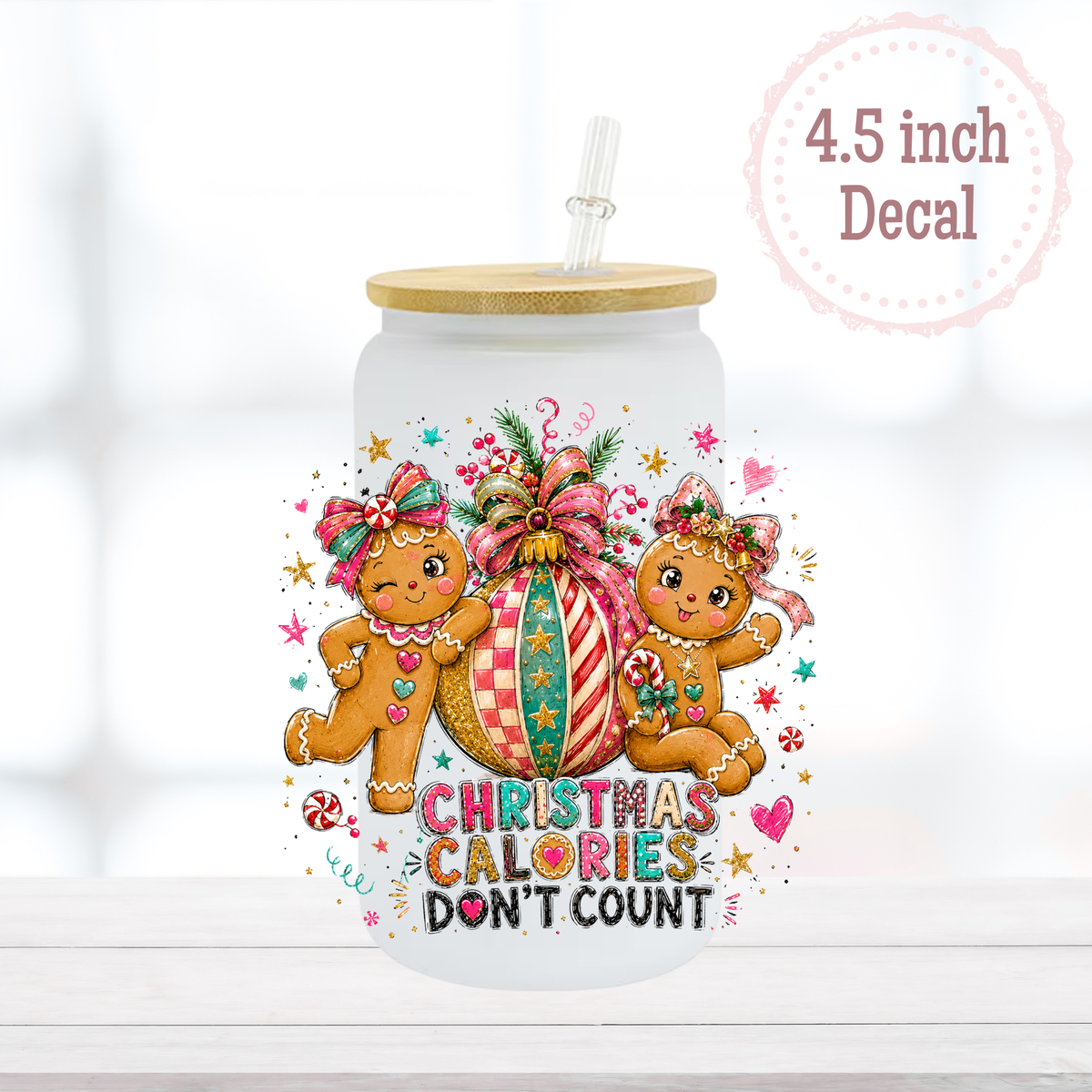 Christmas Calories UVDTF Decal