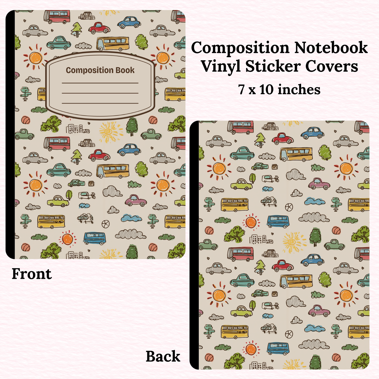Vintage School Composition Notebook Vinyl Cover