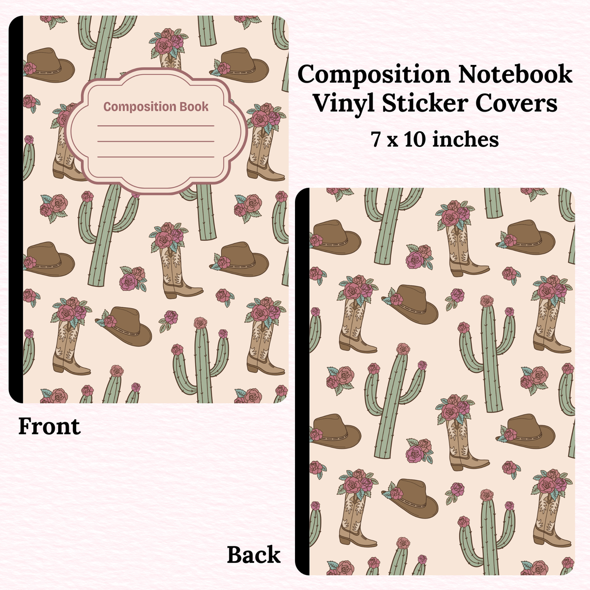 Boho Western Composition Notebook Vinyl Cover