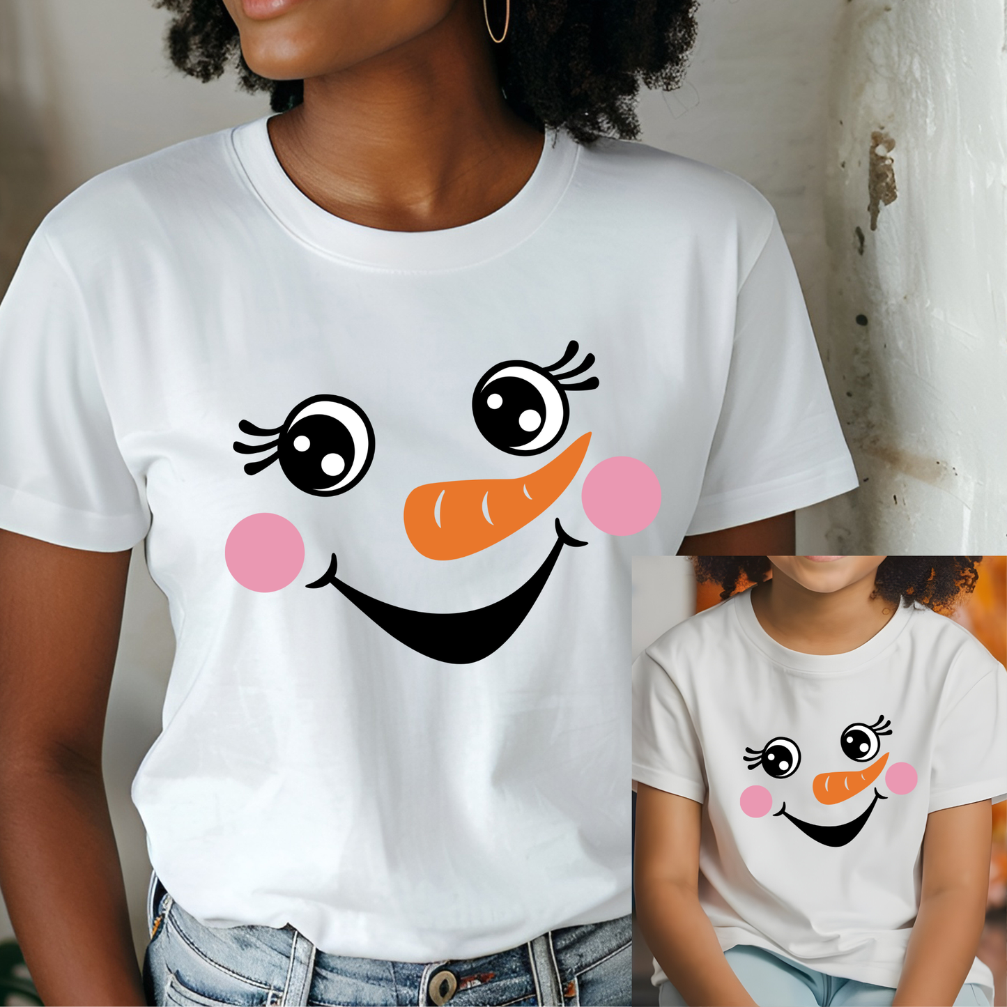 Snowman Adult and Kids Options DTF Print