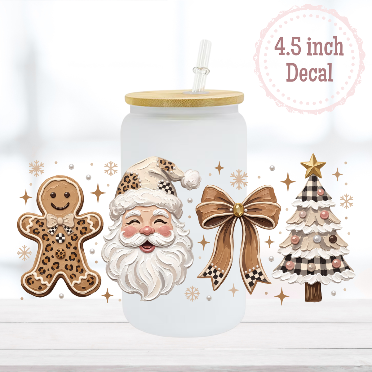 Boho Christmas 16oz UVDTF Cup Wrap