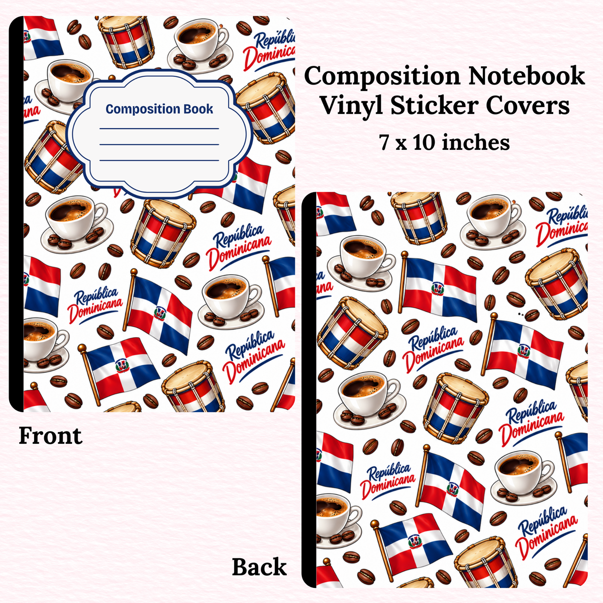 Dominican Republic Composition Notebook Vinyl Cover