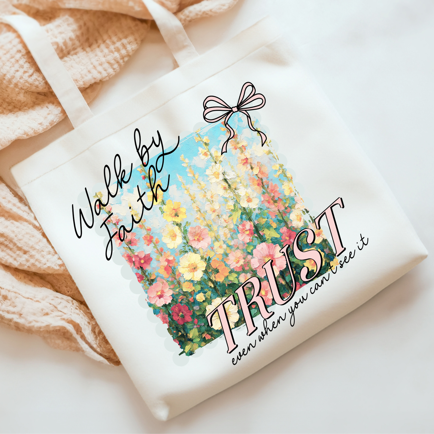 Walk by Faith Floral DTF Print