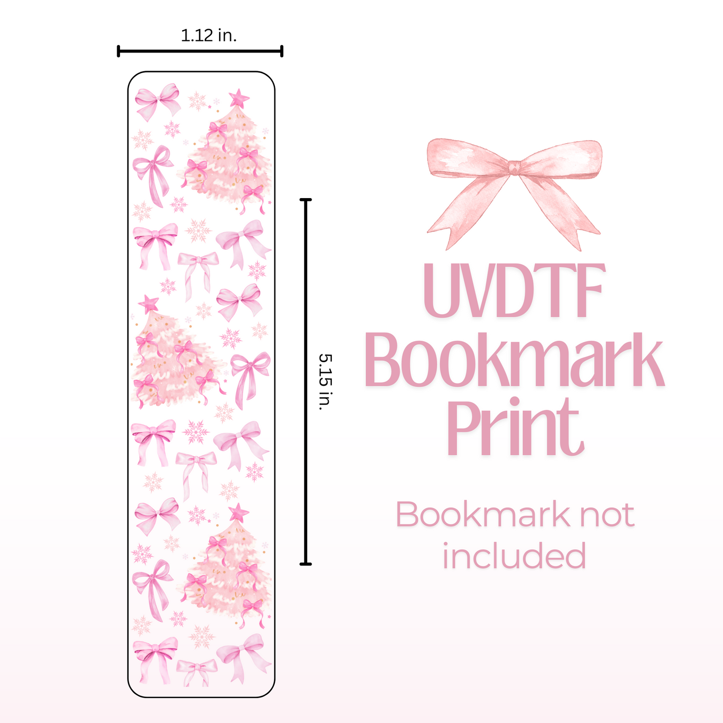 Pink Trees Double Sided Bookmark