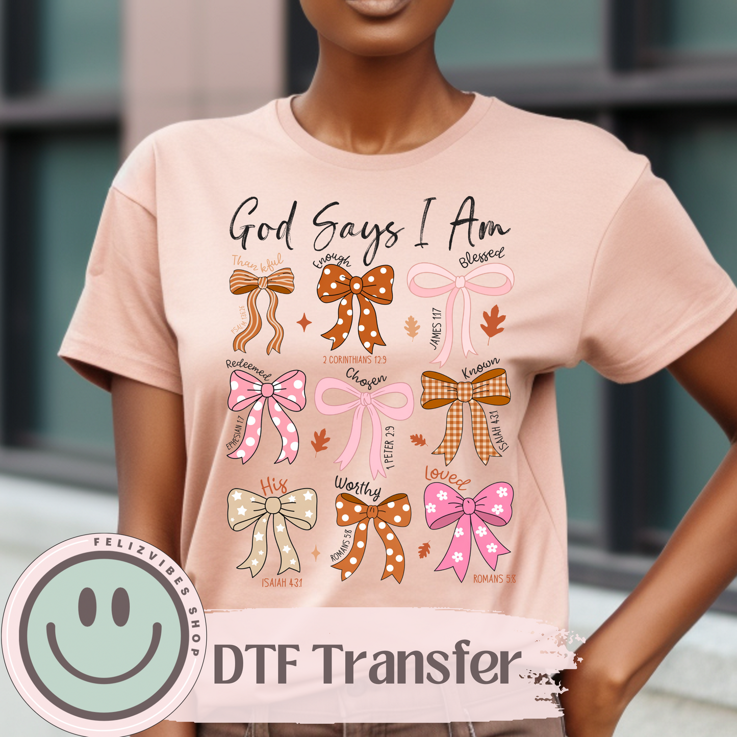 God Says I Am Fall DTF Print