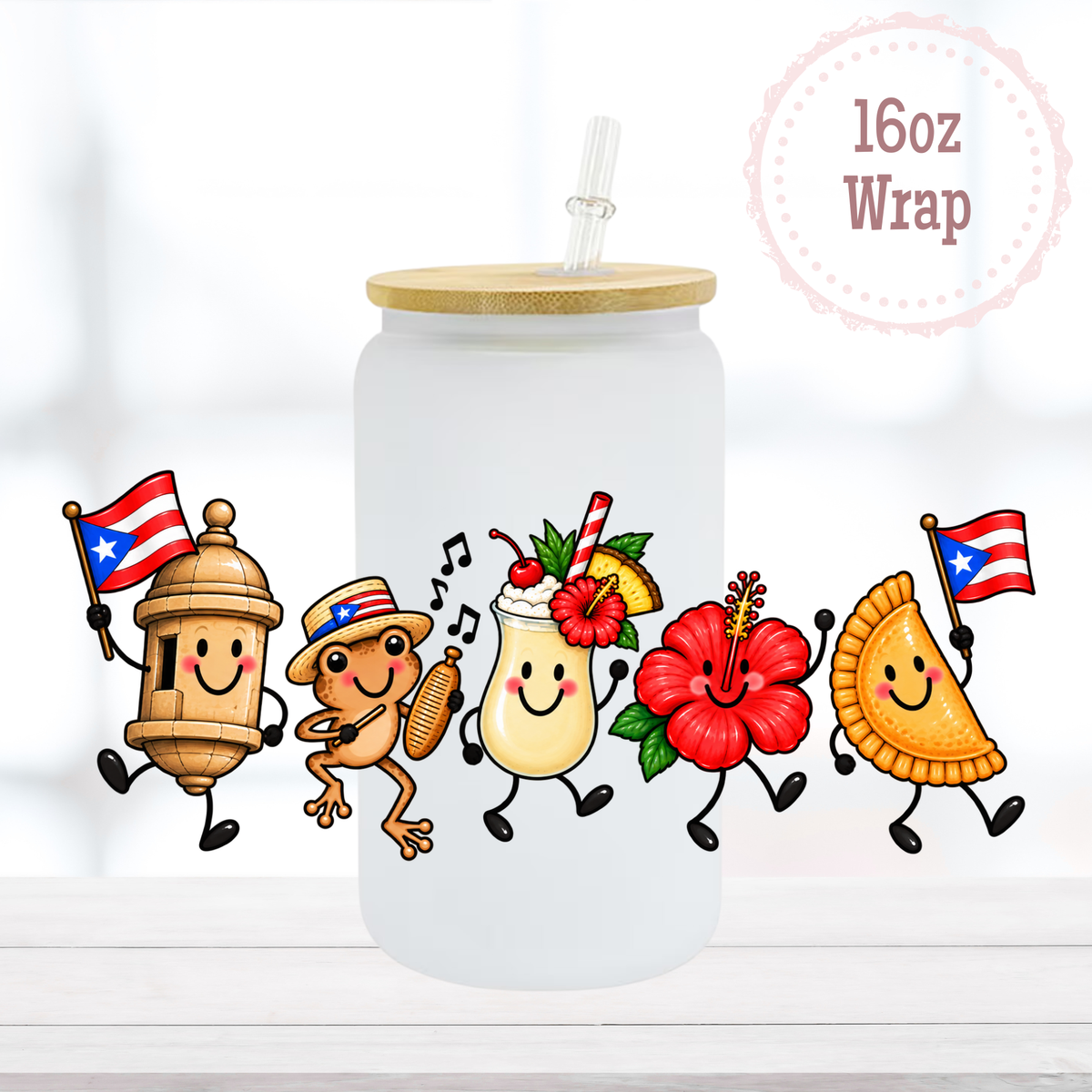 Puerto Rico Cuties 16oz UVDTF Cup Wrap