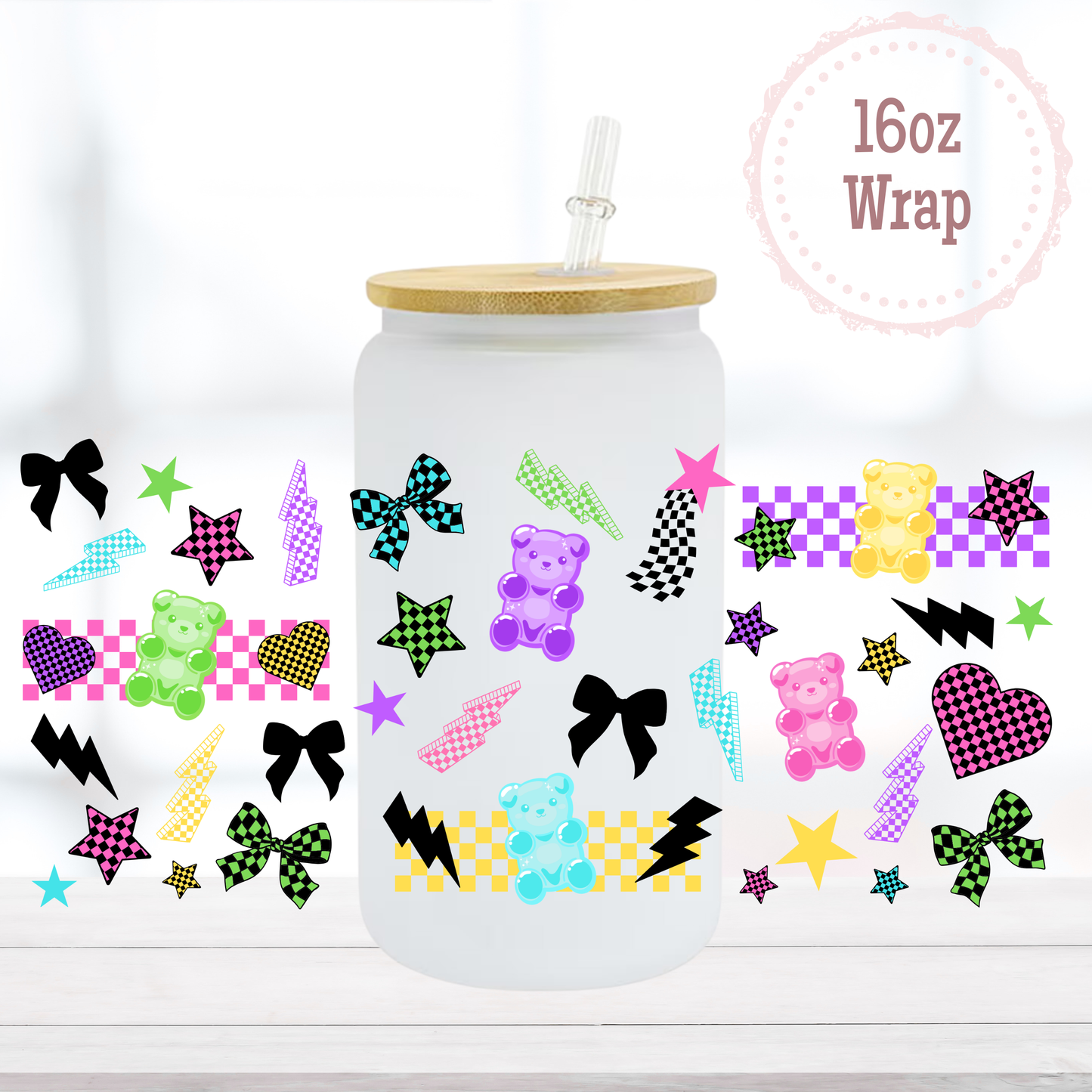Gummy Bears 16oz UVDTF Cup Wrap