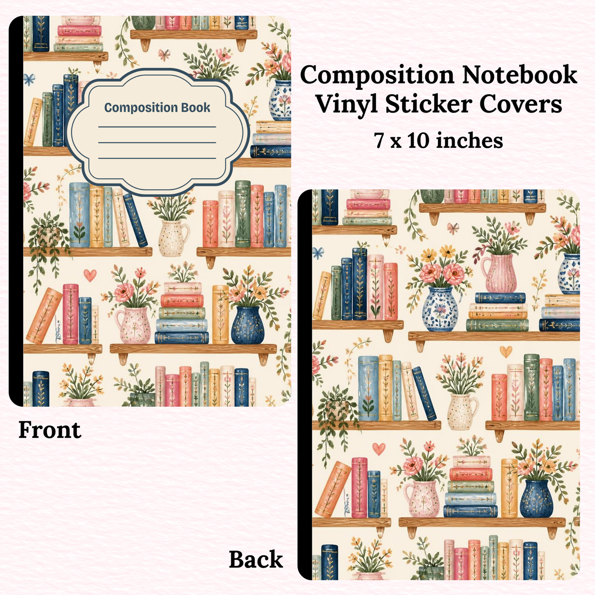 Books Composition Notebook Vinyl Cover
