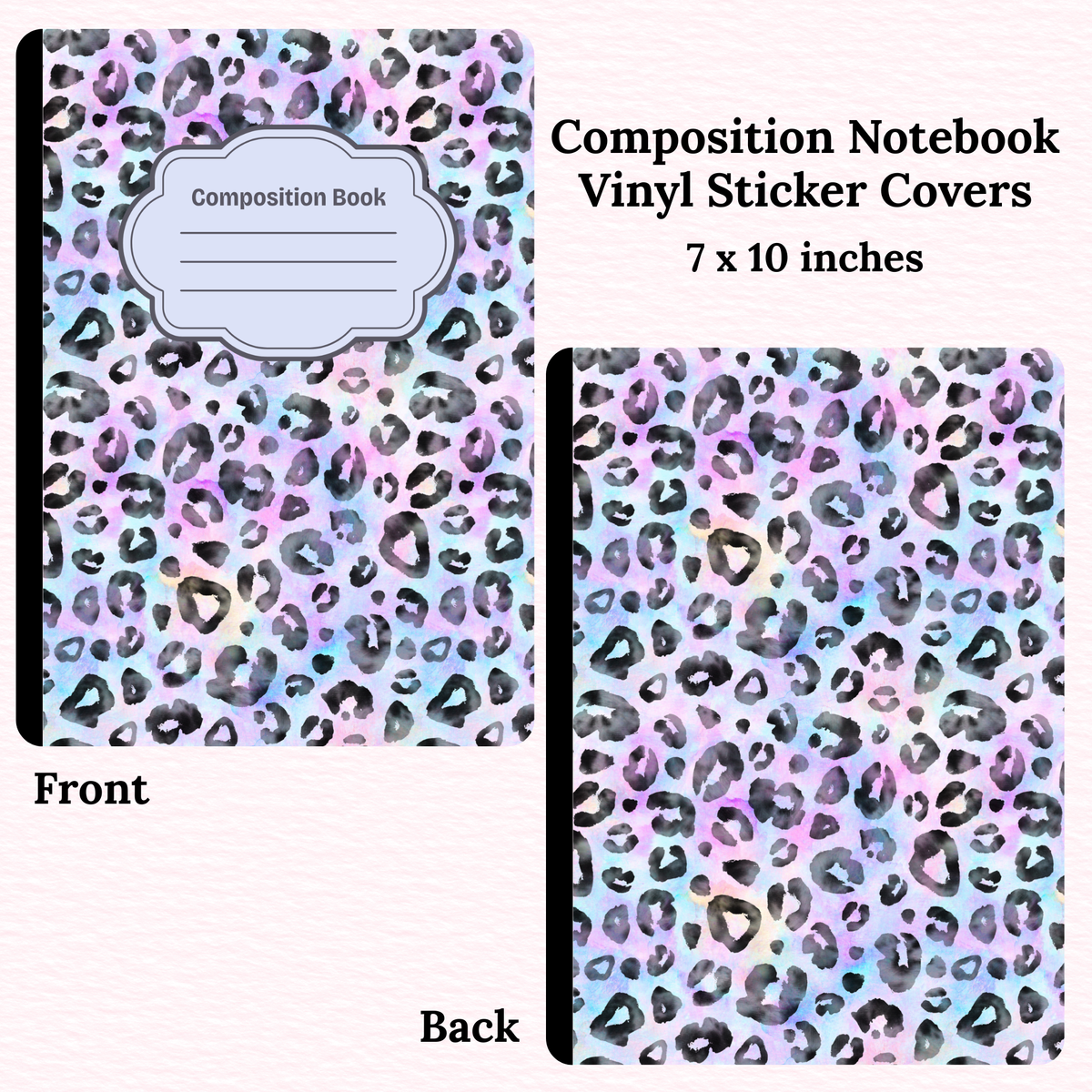 Animal Print Purple Composition Notebook Vinyl Cover