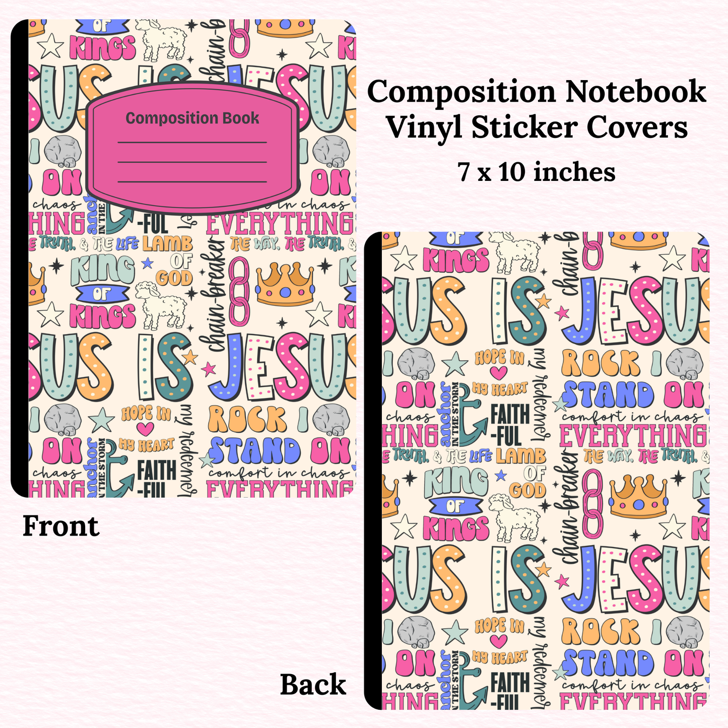 Jesus Composition Notebook Vinyl Cover