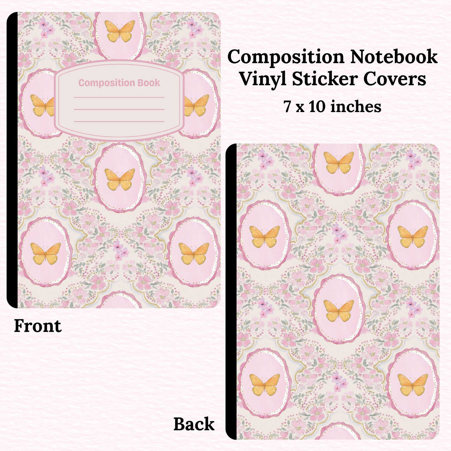 Butterflies Composition Notebook Vinyl Cover