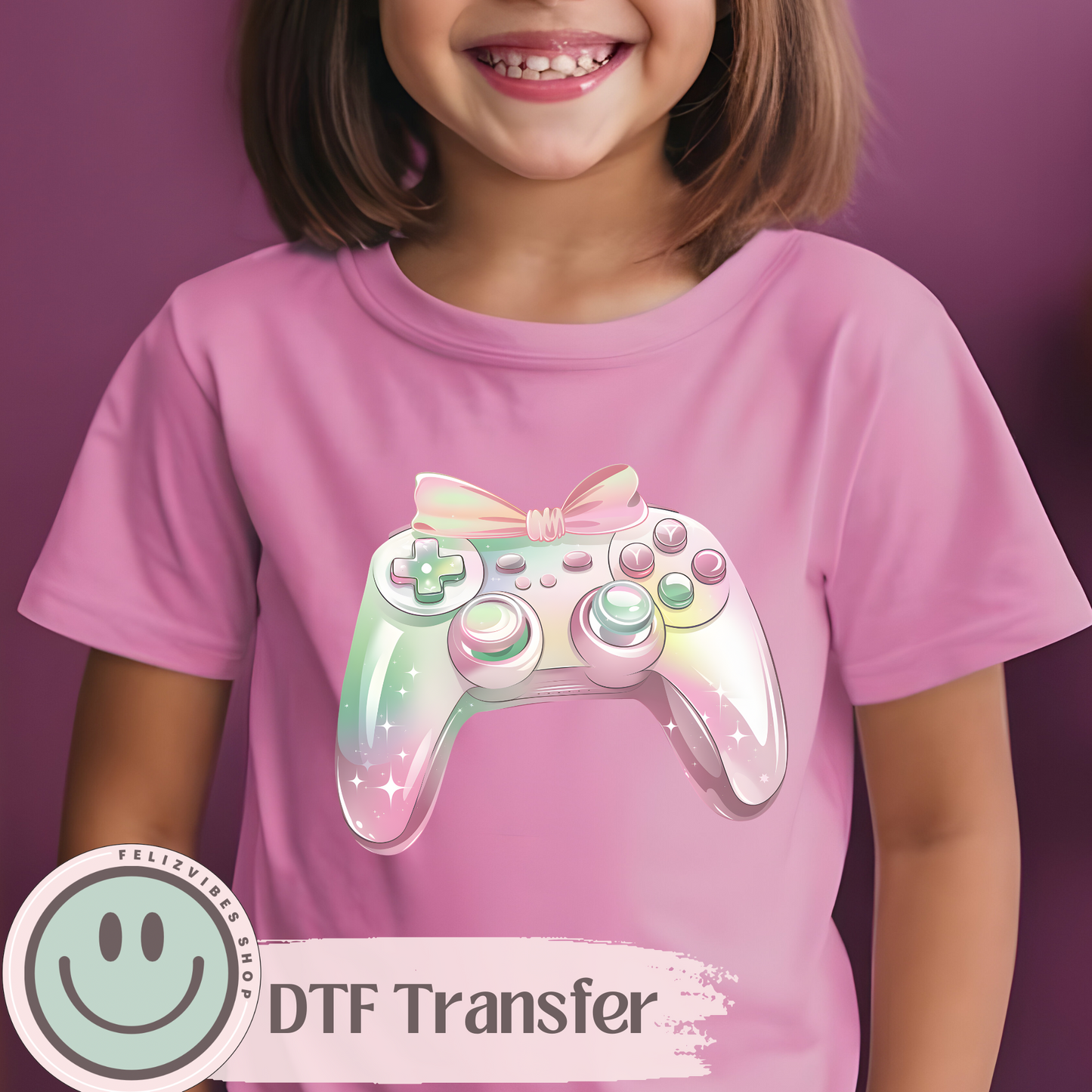 Gamer Girl Kids DTF Print