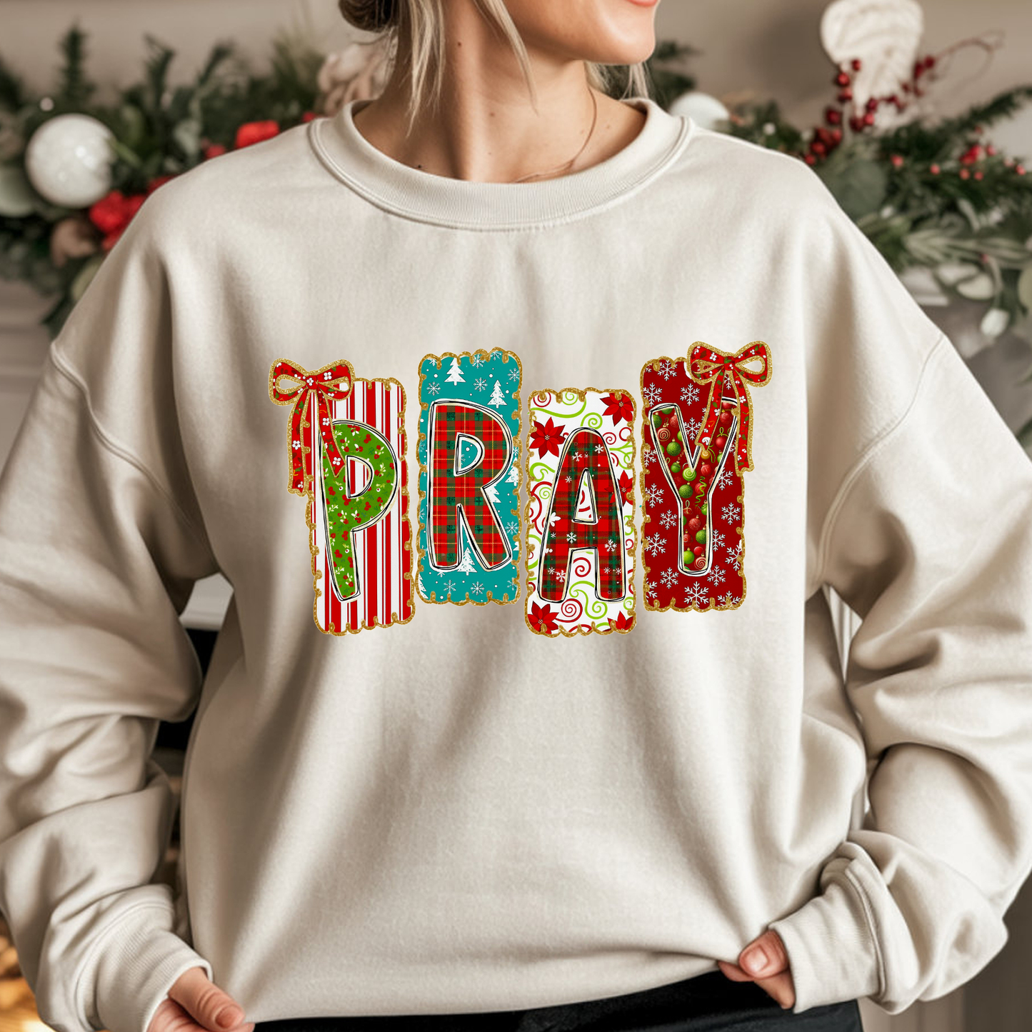 Pray Christmas DTF Print