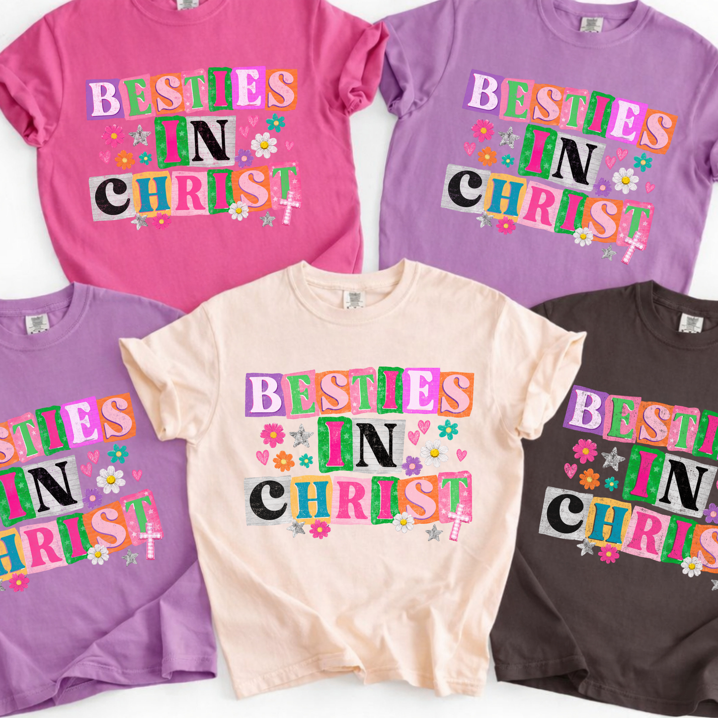 Besties in Christ DTF Print Adult & Kids