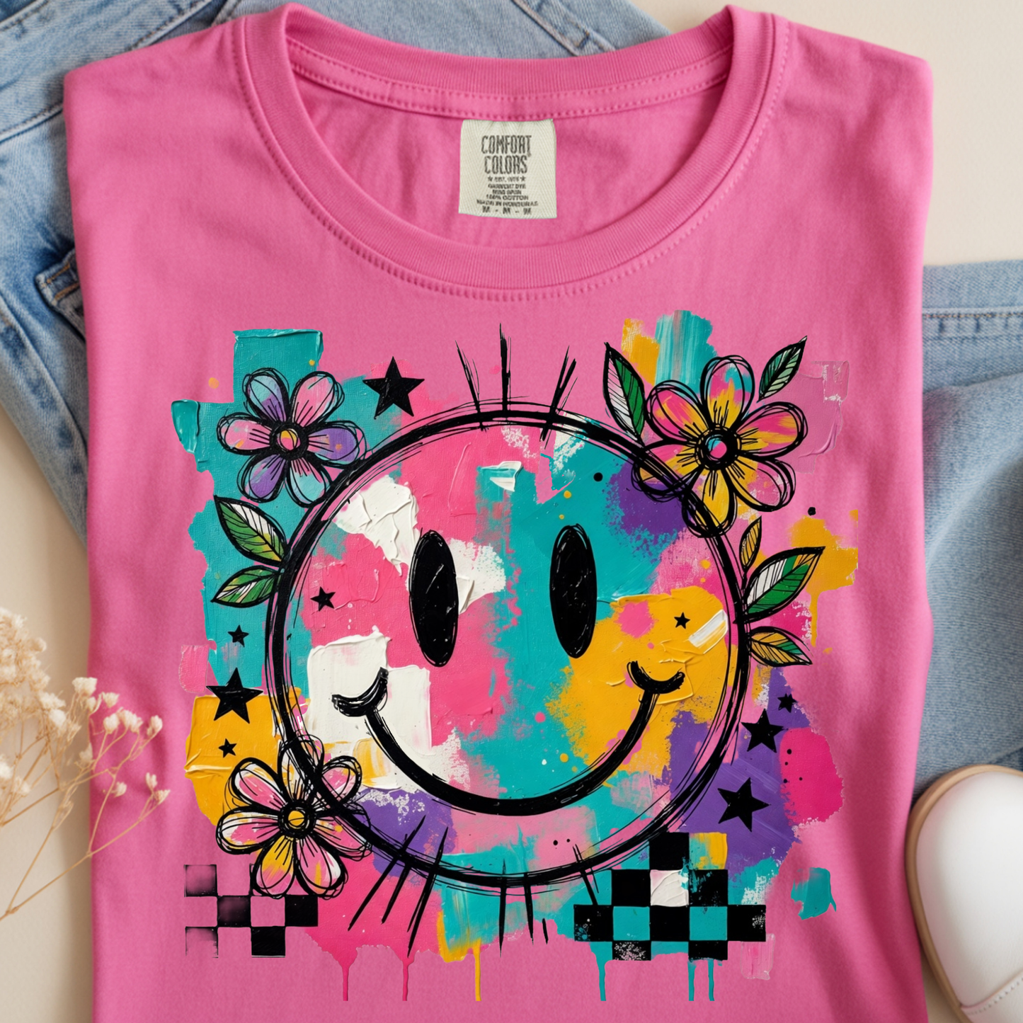 Smiley DTF Print