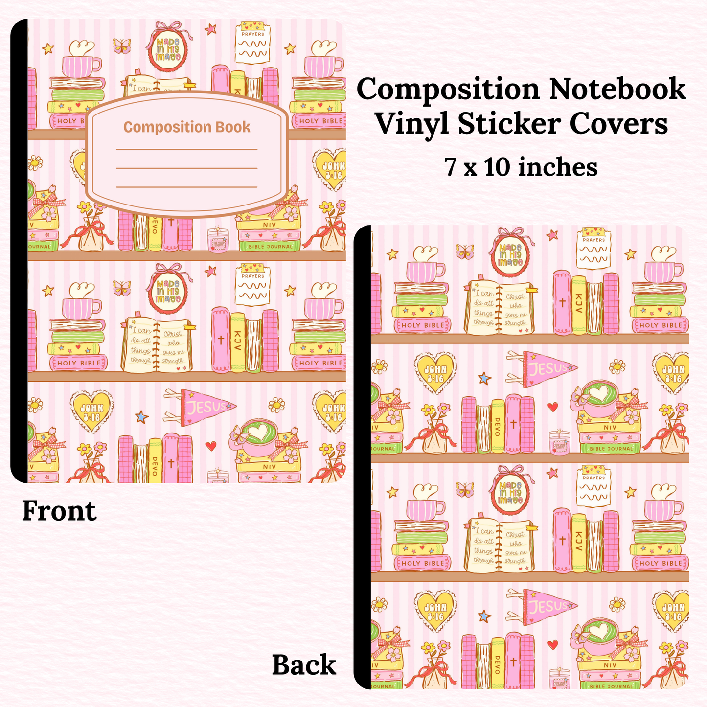 Bible Journaling Composition Notebook Vinyl Cover