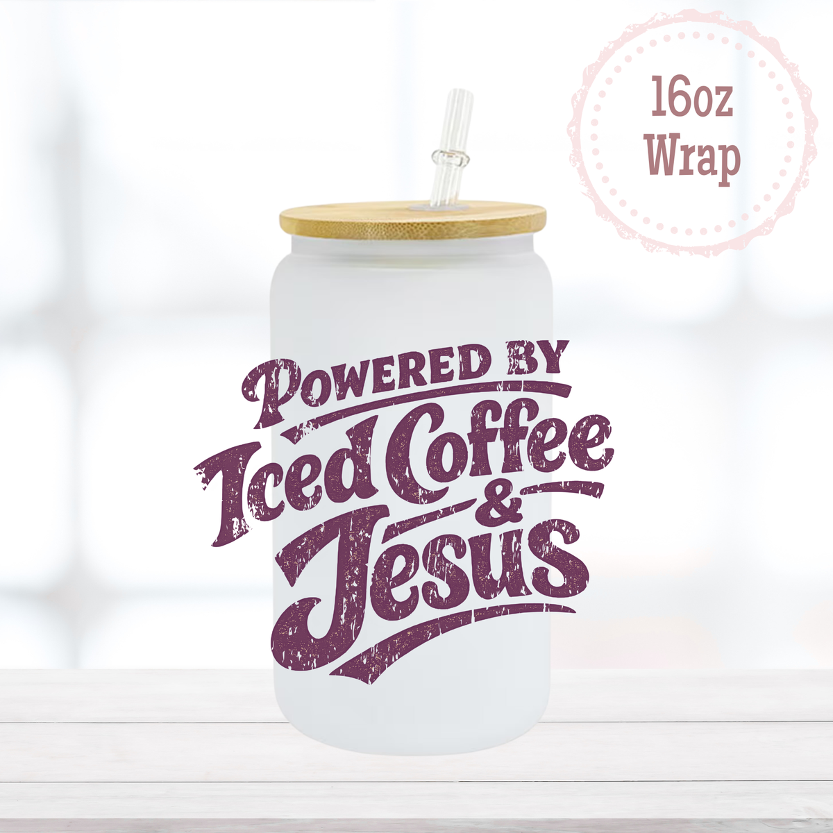Iced Coffee & Jesus UVDTF Decal