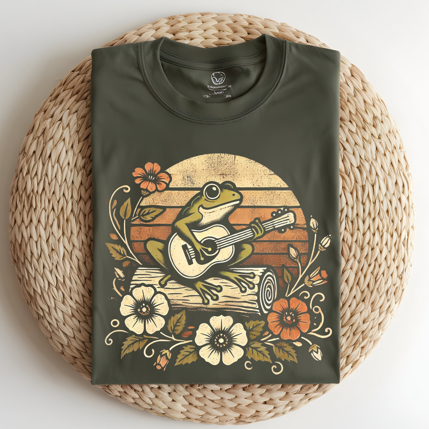 Frog with Guitar DTF Print