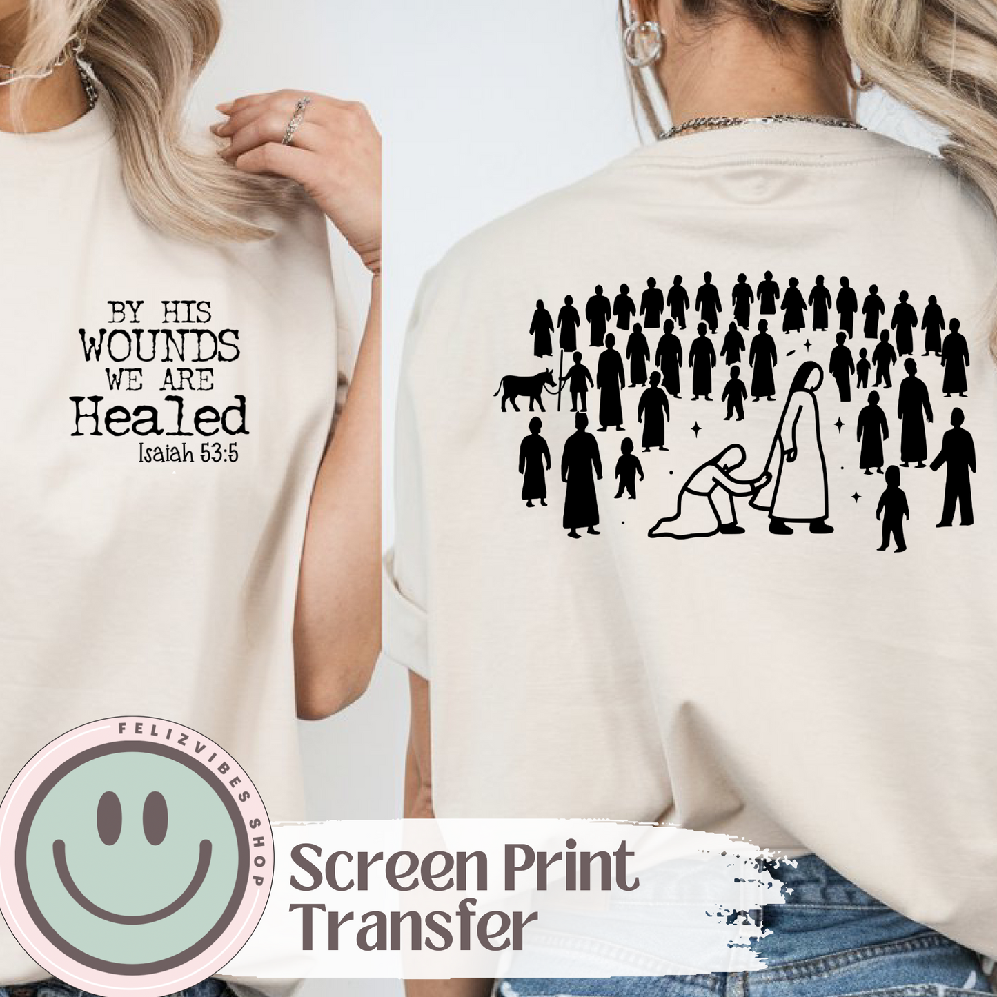 Woman Healed Pocket Bundle Screen Print