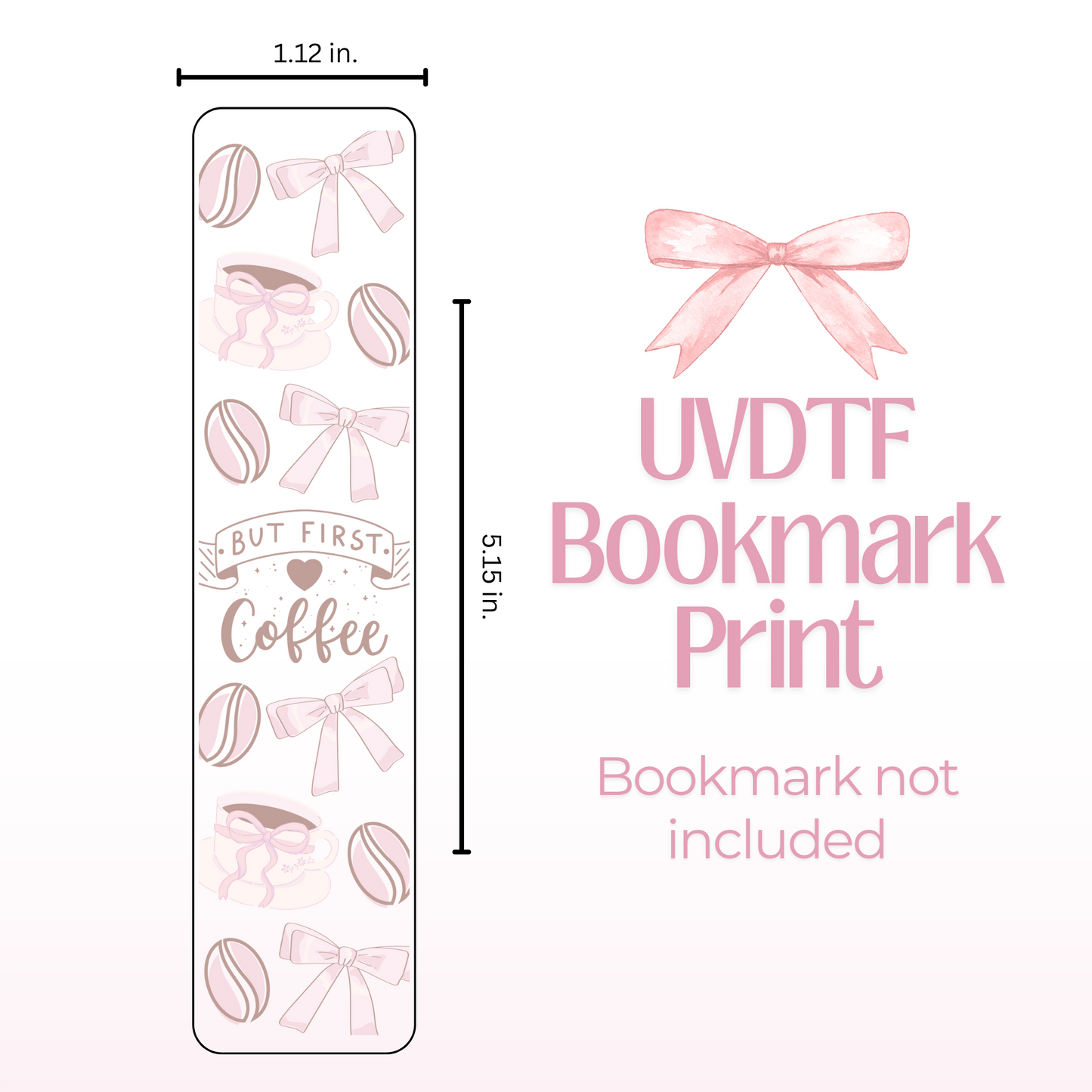 First Coffee Double Sided Bookmark