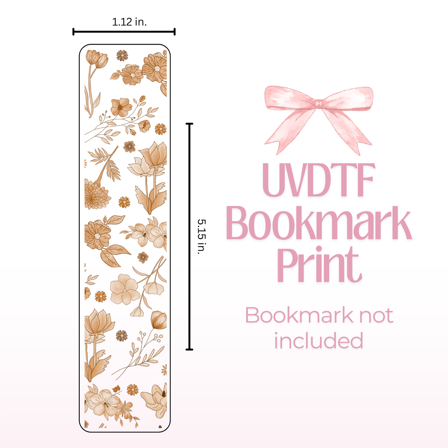 Vintage Flowers Double Sided Bookmark