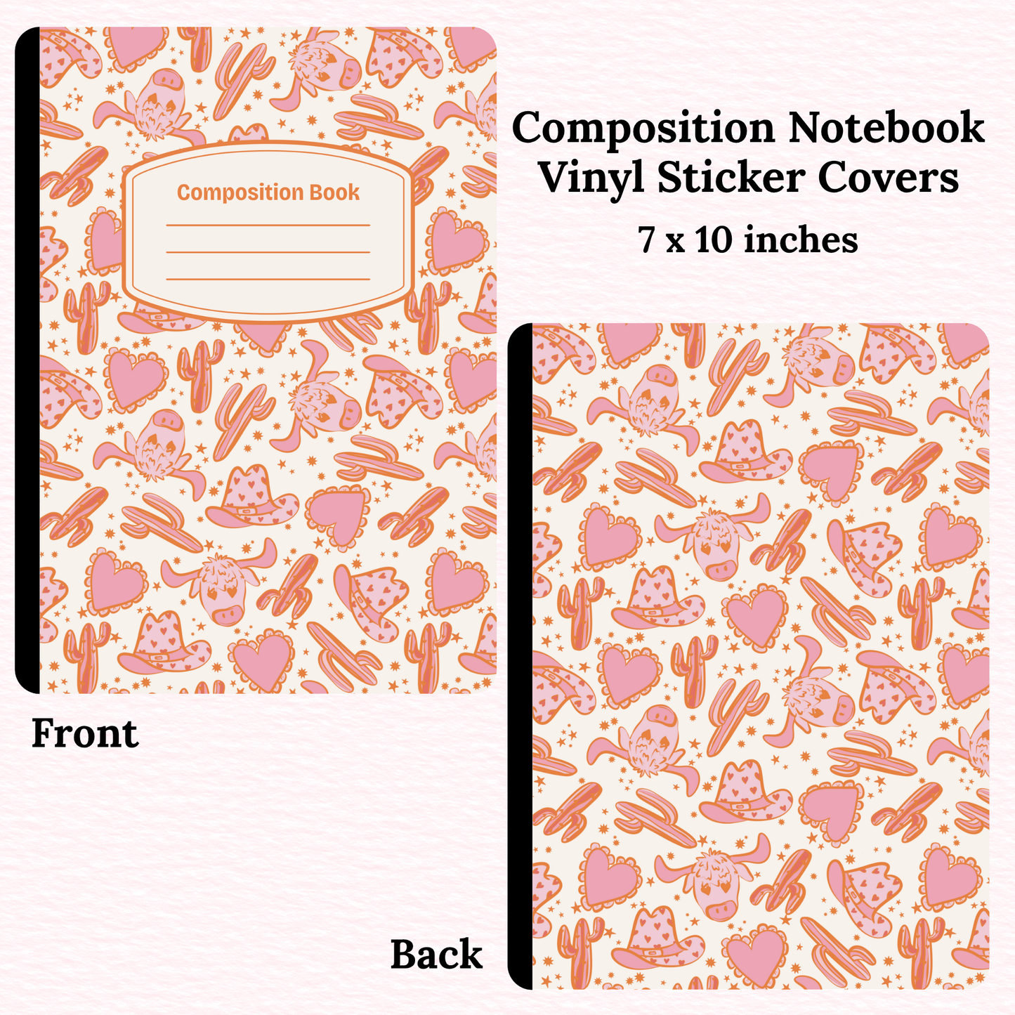 Western Supplies Composition Notebook Vinyl Cover