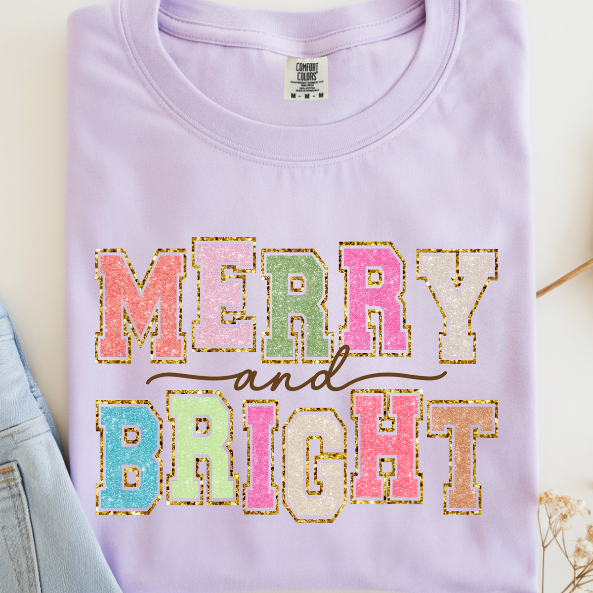 Merry & Bright DTF Print