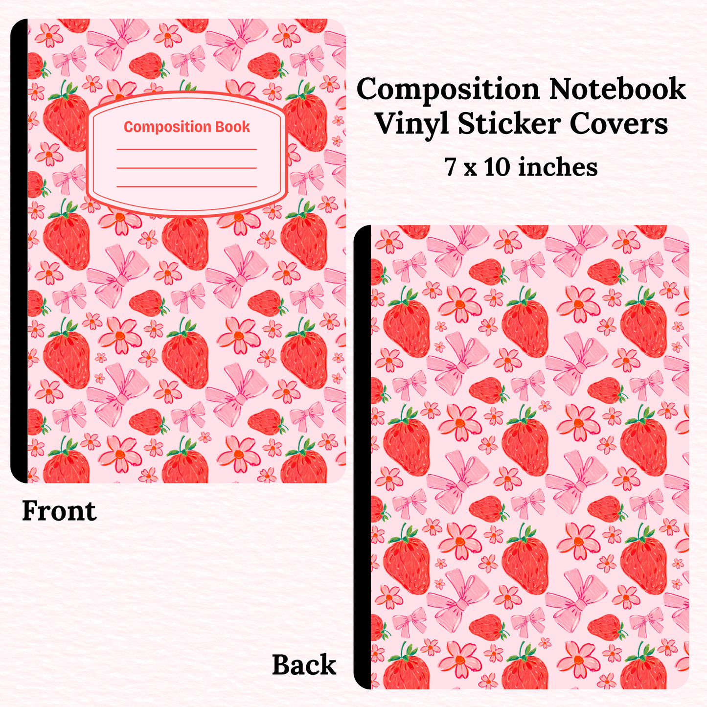 Strawberries Composition Notebook Vinyl Cover