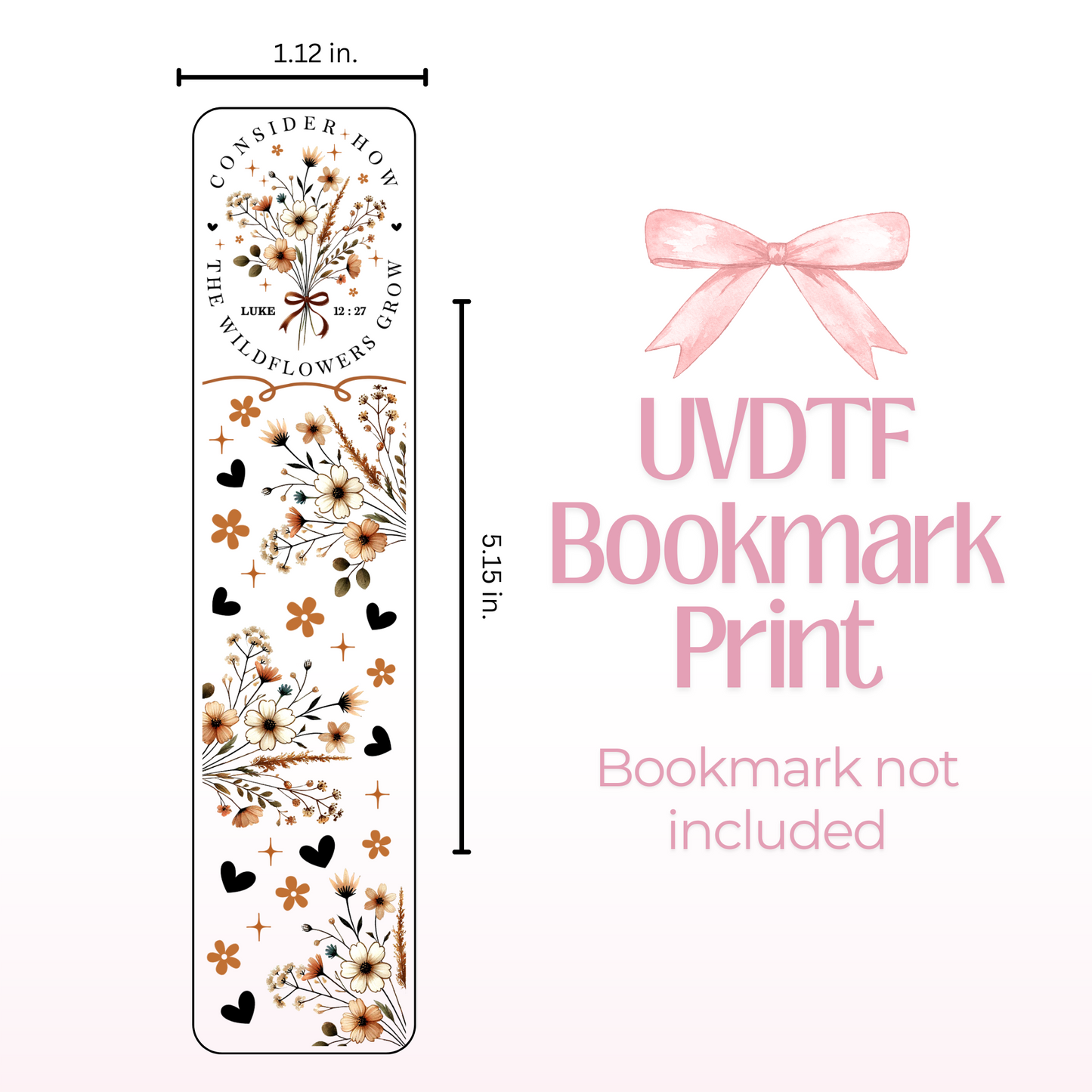 Consider the Wildflowers Double Sided Bookmark