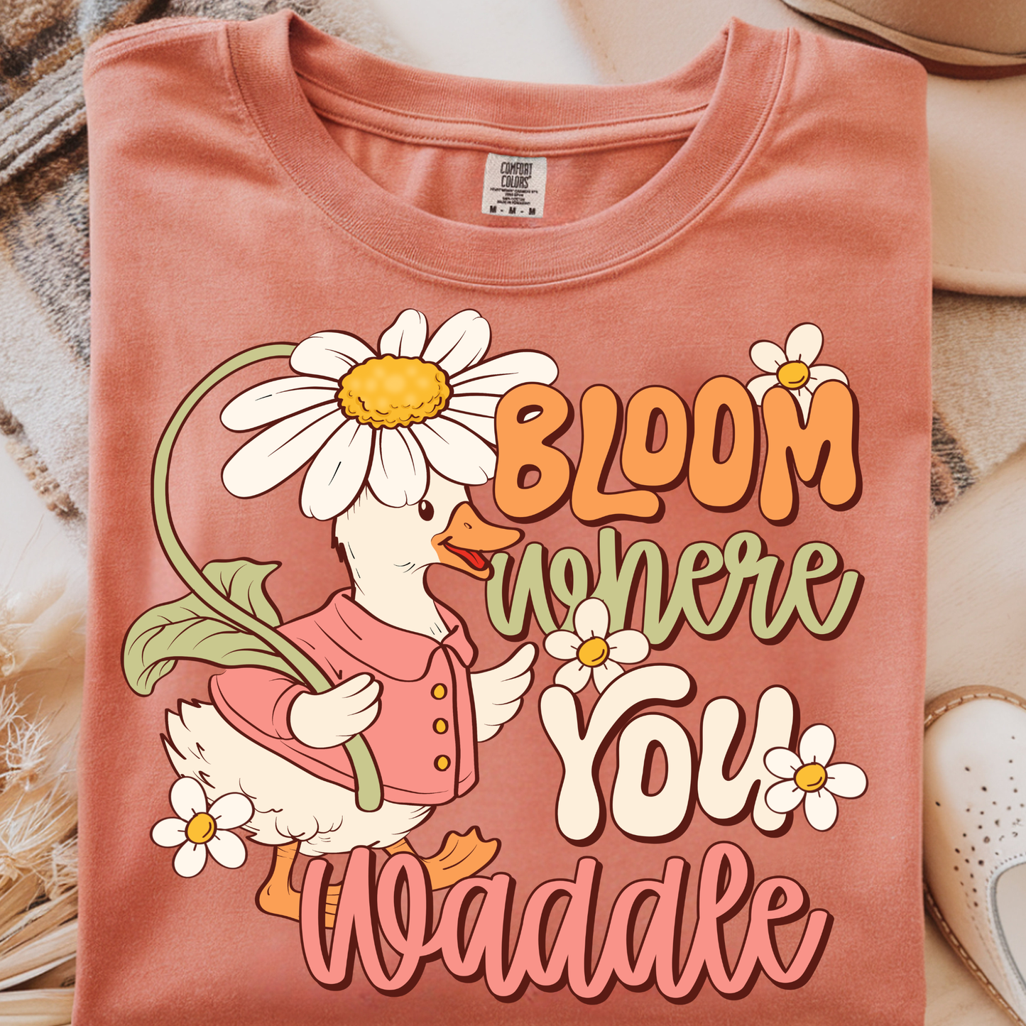 Bloom Where you Waddle DTF Print