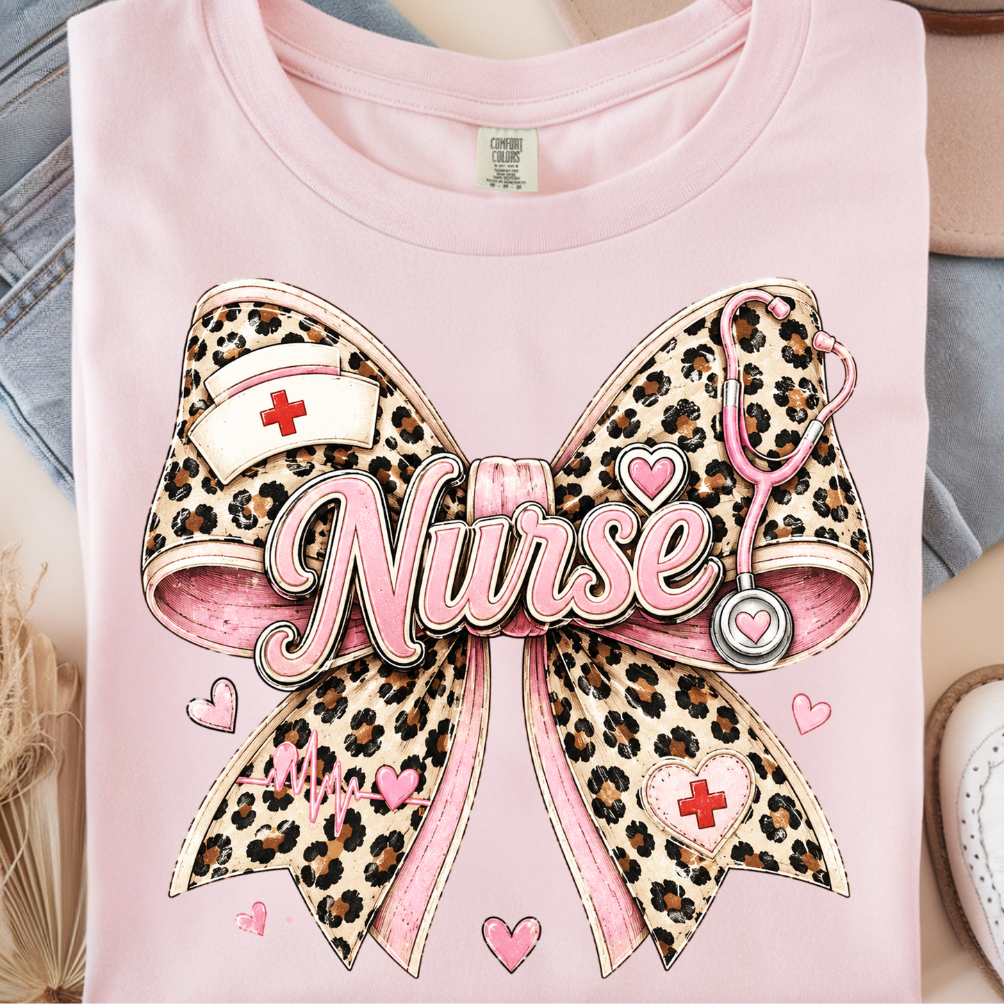 Nurse Bow DTF Print