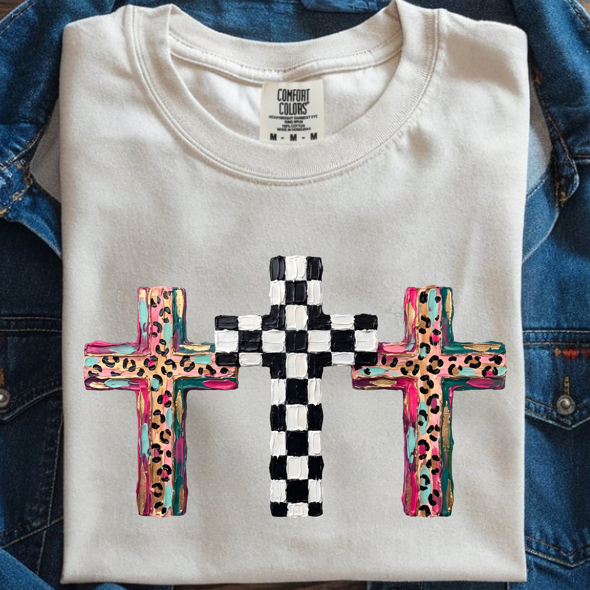 Painted Crosses DTF Print