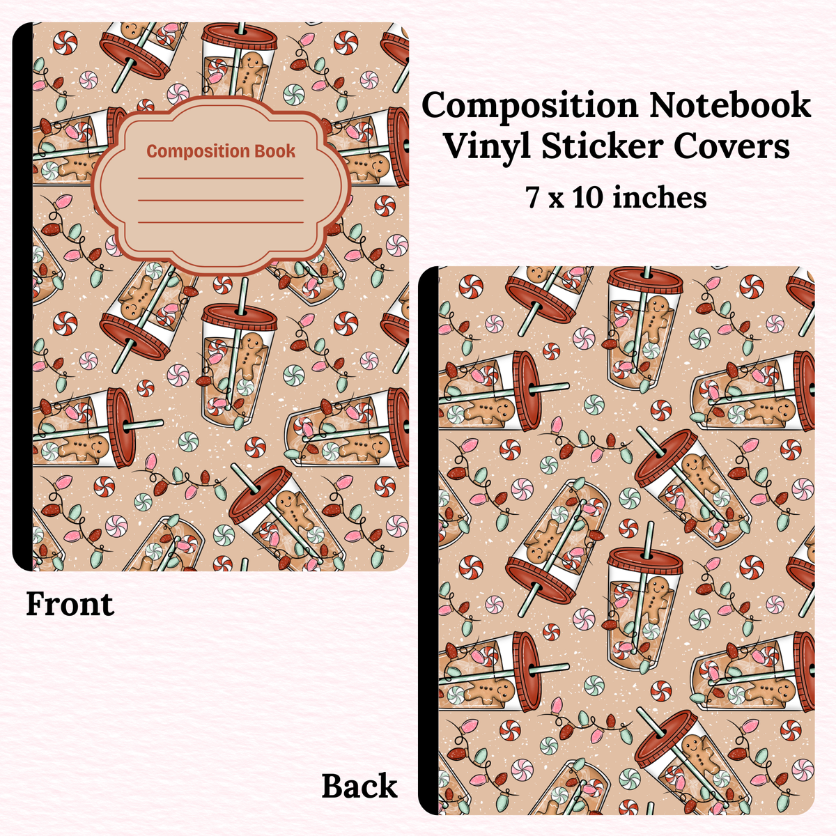 Gingerbread Coffee Composition Notebook Vinyl Cover