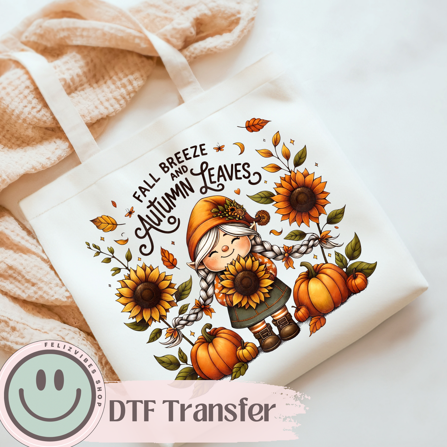 Gnome Girl DTF Print
