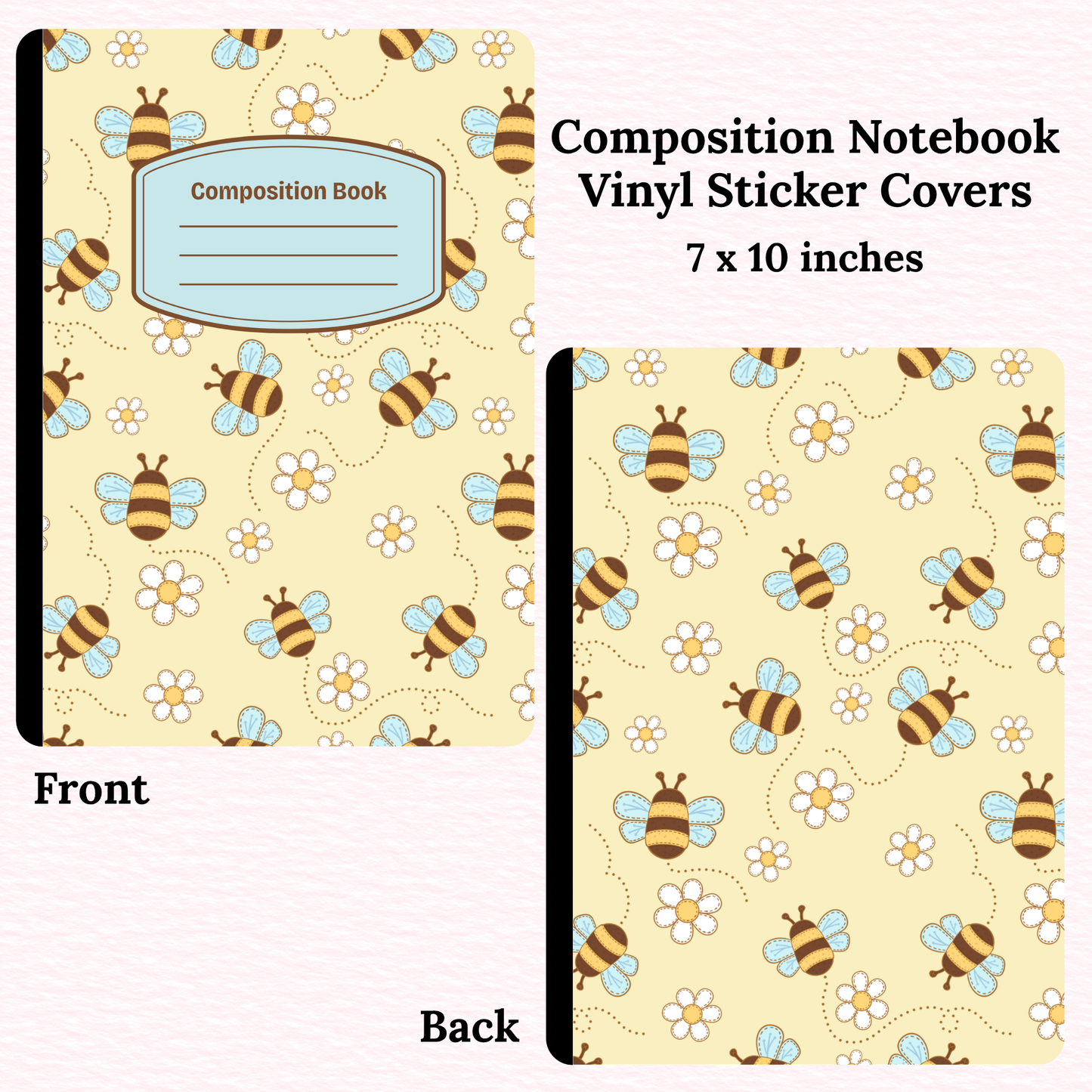 Bees Composition Notebook Vinyl Cover