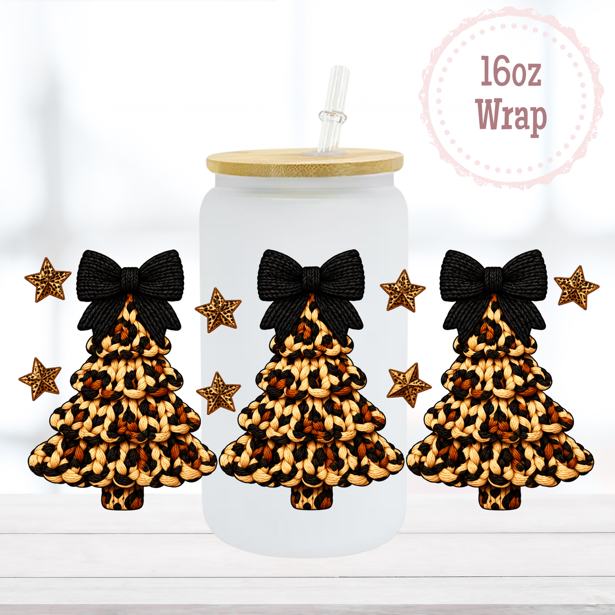 Animal Print Trees 16oz UVDTF Cup Wrap